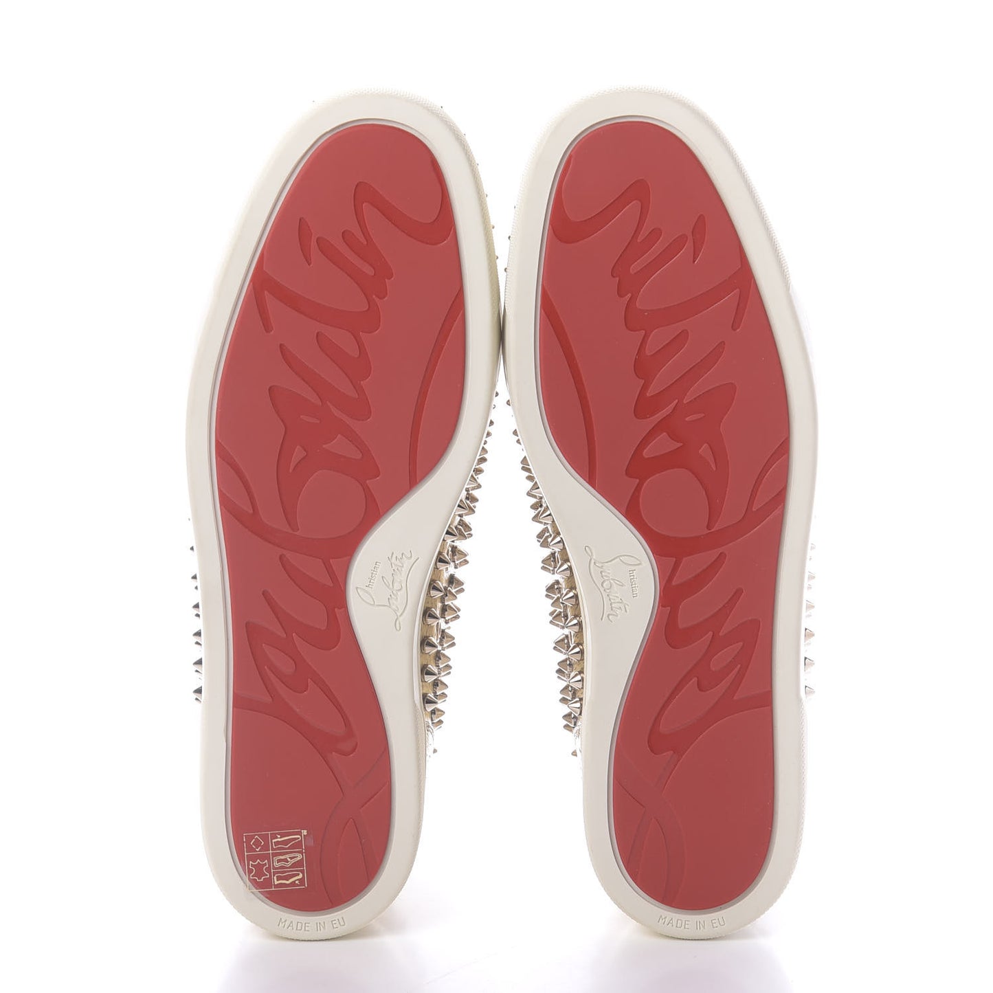 Metallic Laminato Spike Louis Flat Sneakers 43 Plantine Colombe