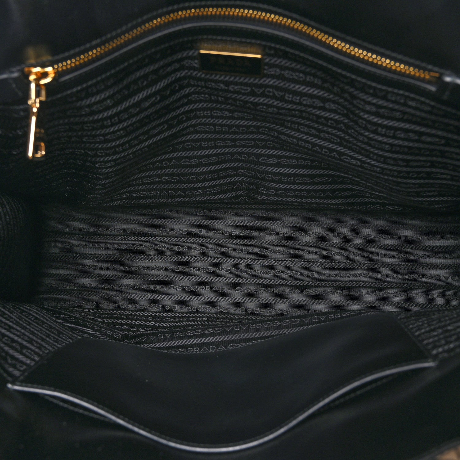 Prada Jacquard Saffiano Triangolo Symbole Embroidered Large Tote Black Corda 5 of 10