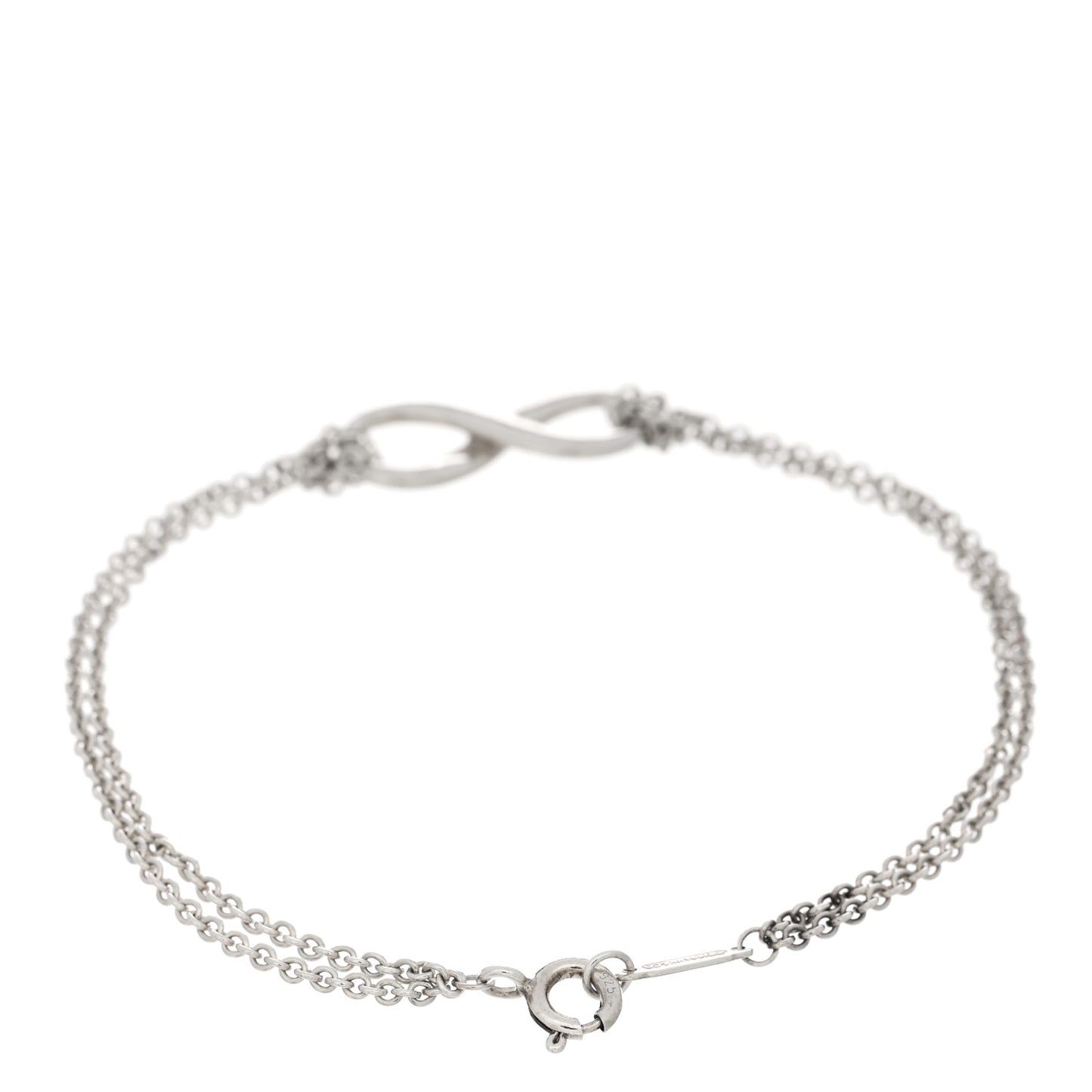 Sterling Silver Infinity Double Chain Bracelet