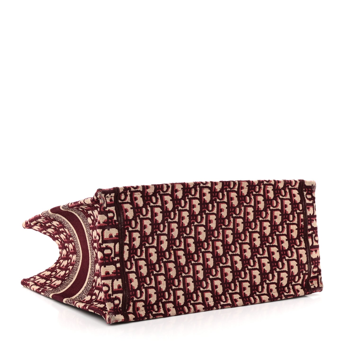 Oblique Medium Book Tote Burgundy Multicolor