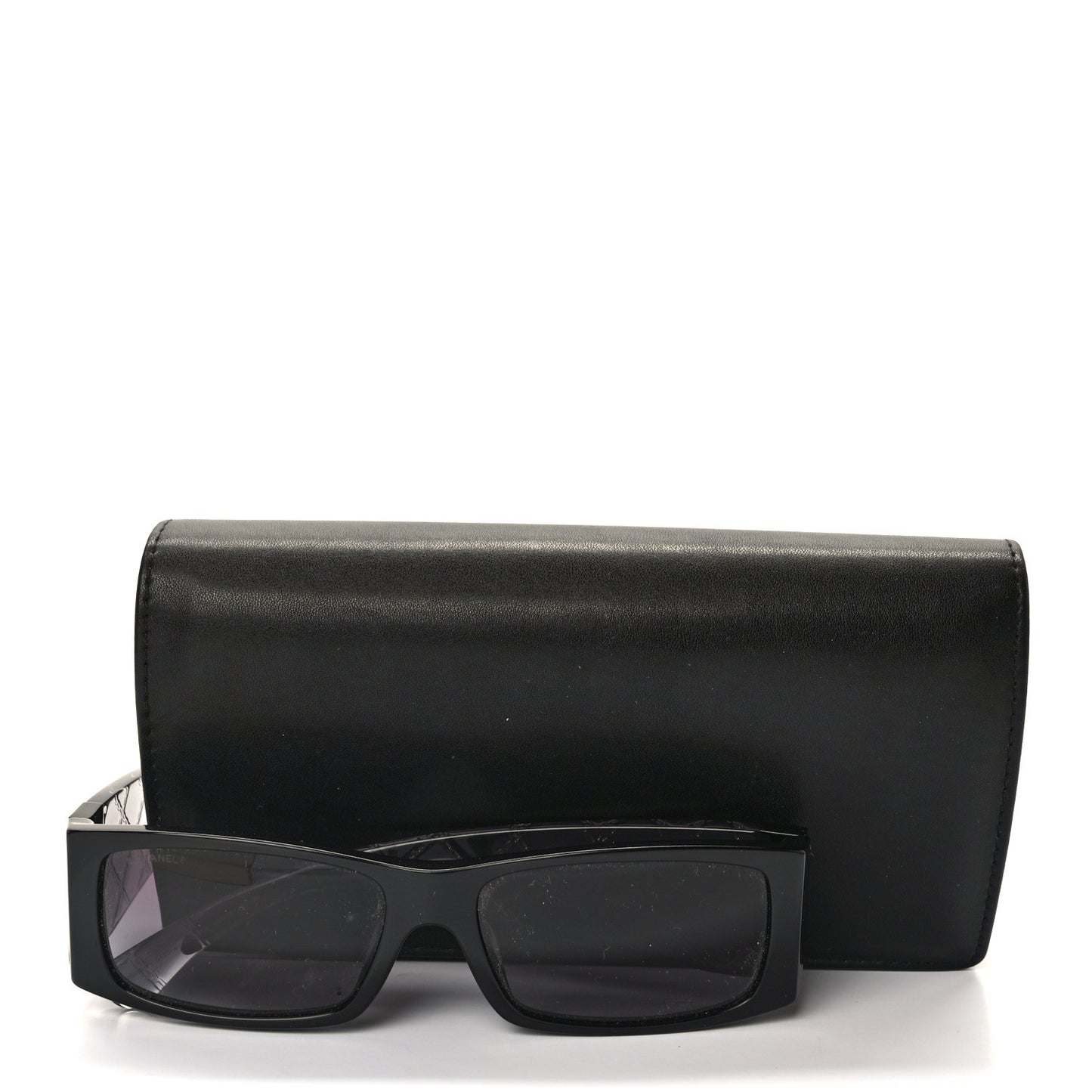 Rectangle Quilted Sunglasses 5425-A Black