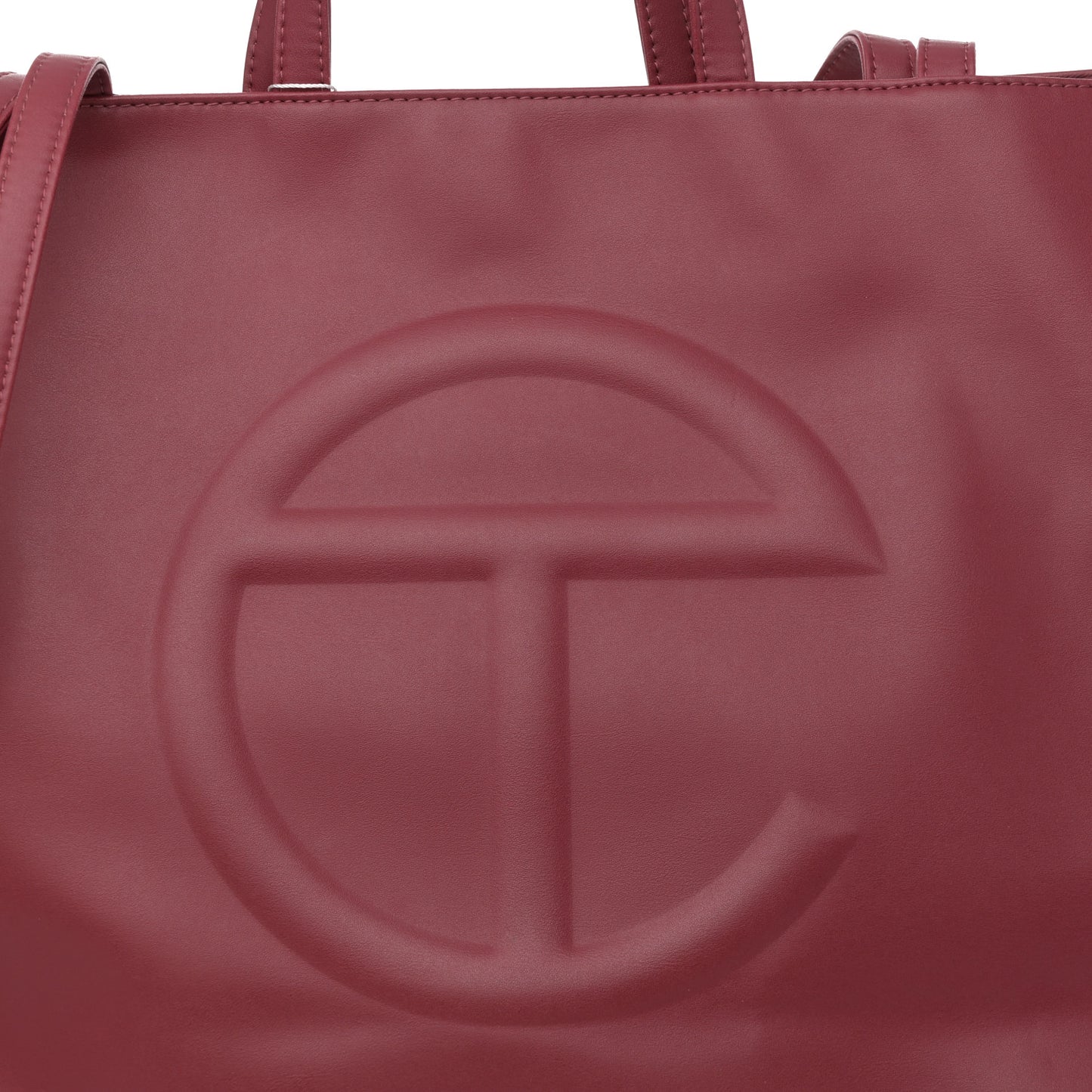 Vegan Leather Large Shopping Bag Oxblood