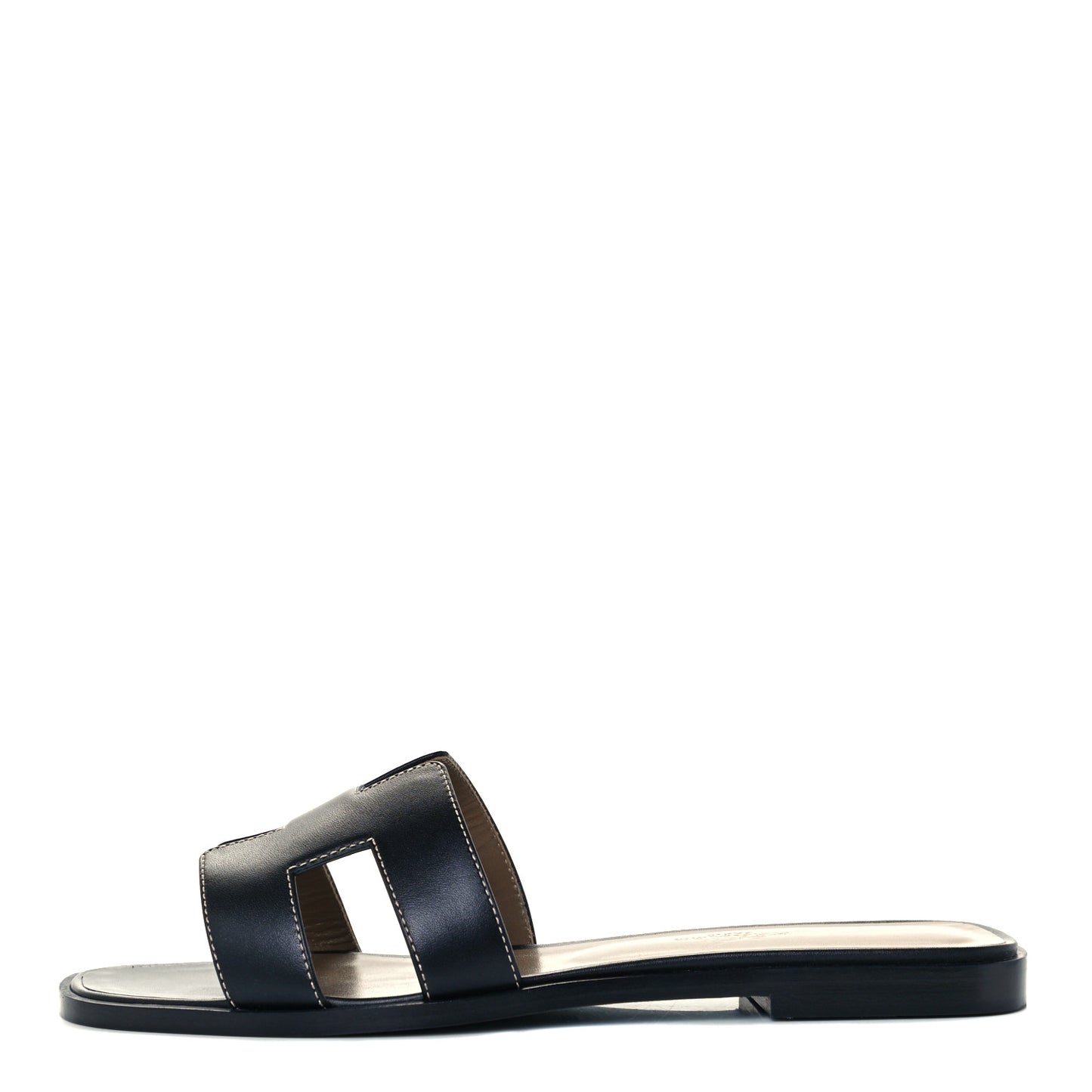 Box Calfskin Oran Sandals 38 Black