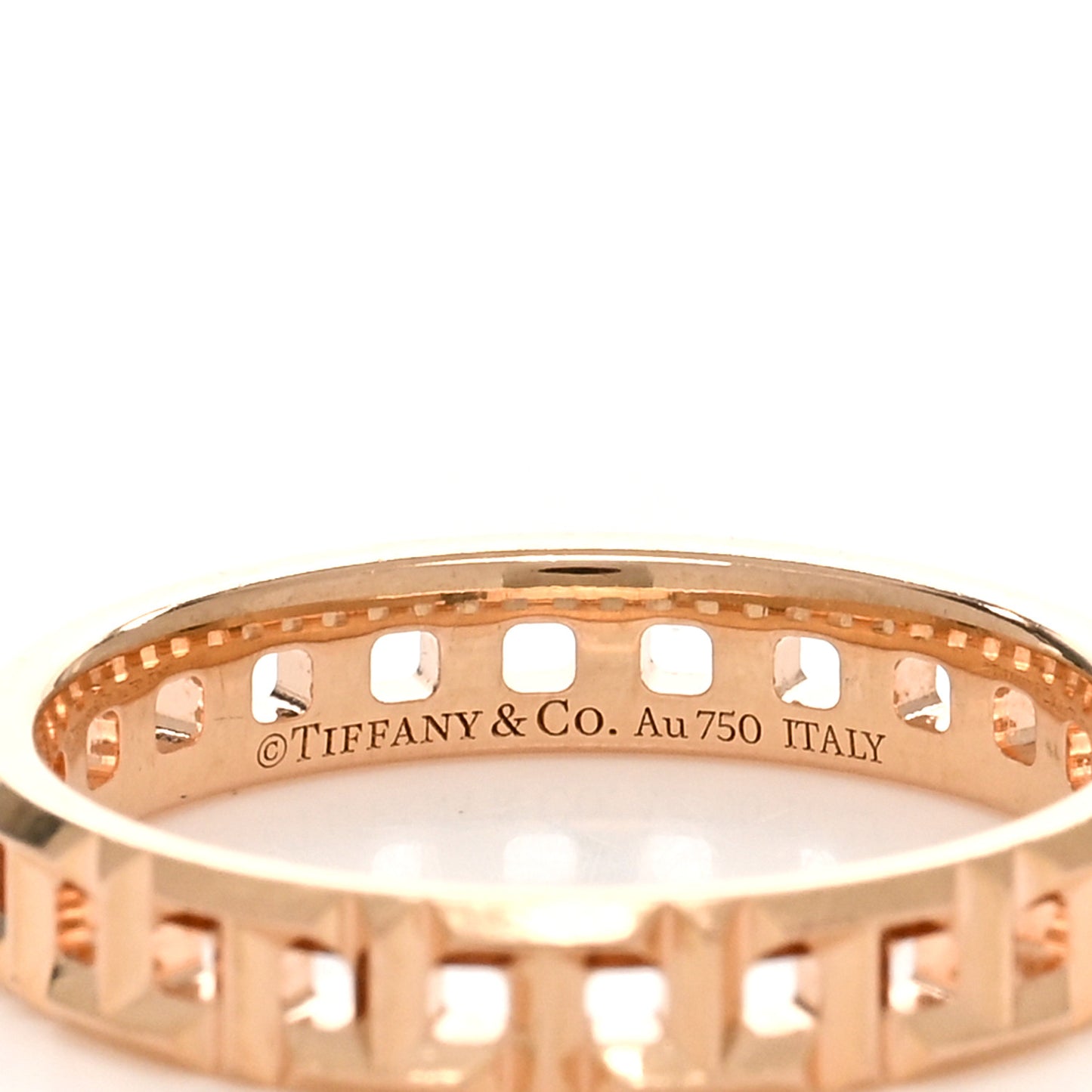 18K Rose Gold Narrow T True Ring 52 6