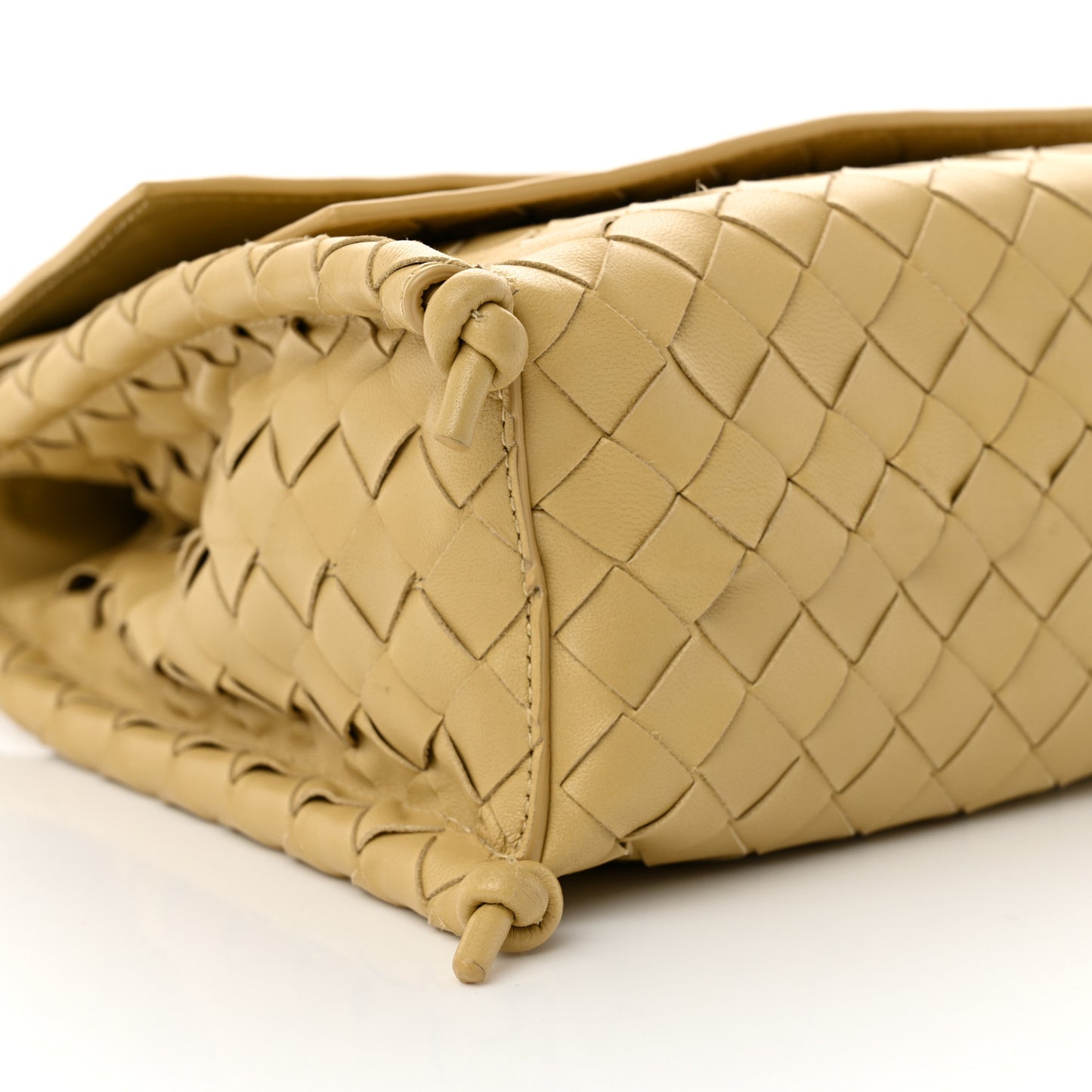 Nappa Intrecciato Small Knot Flap Crossbody Tapioca