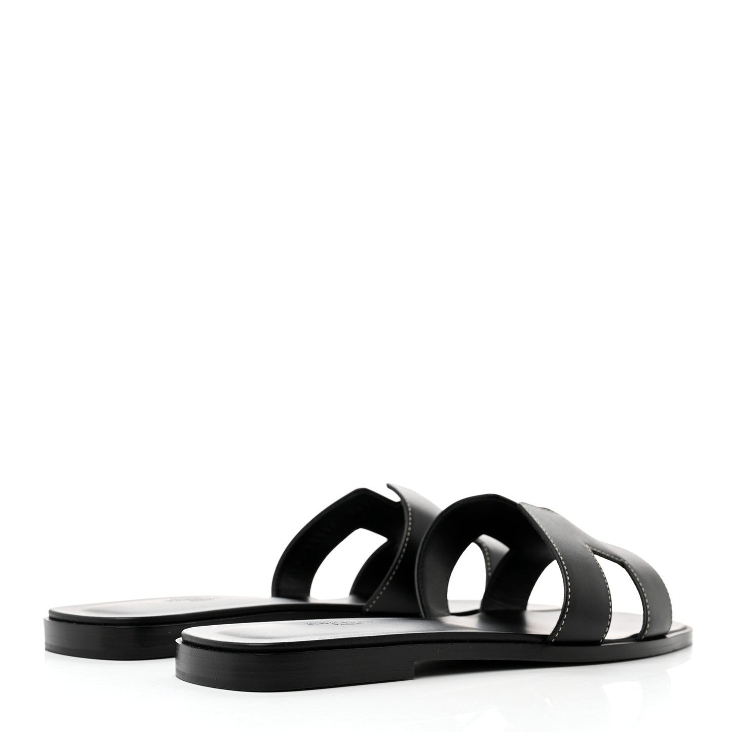 Box Calfskin Oran Sandals 40 Black