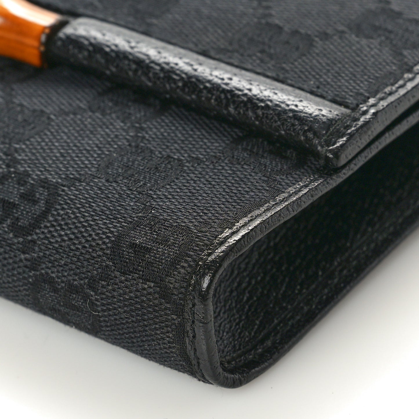 Monogram Bamboo Bar Clutch Black