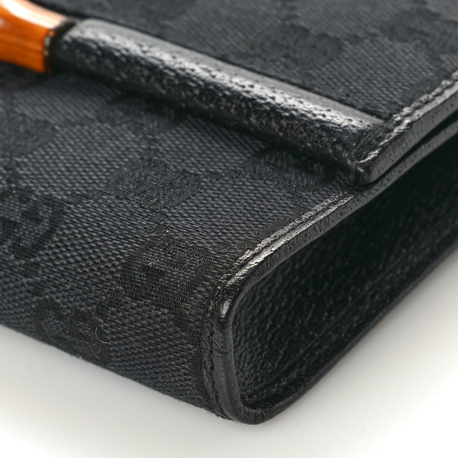 Gucci Monogram Bamboo Bar Clutch Black 7 of 7