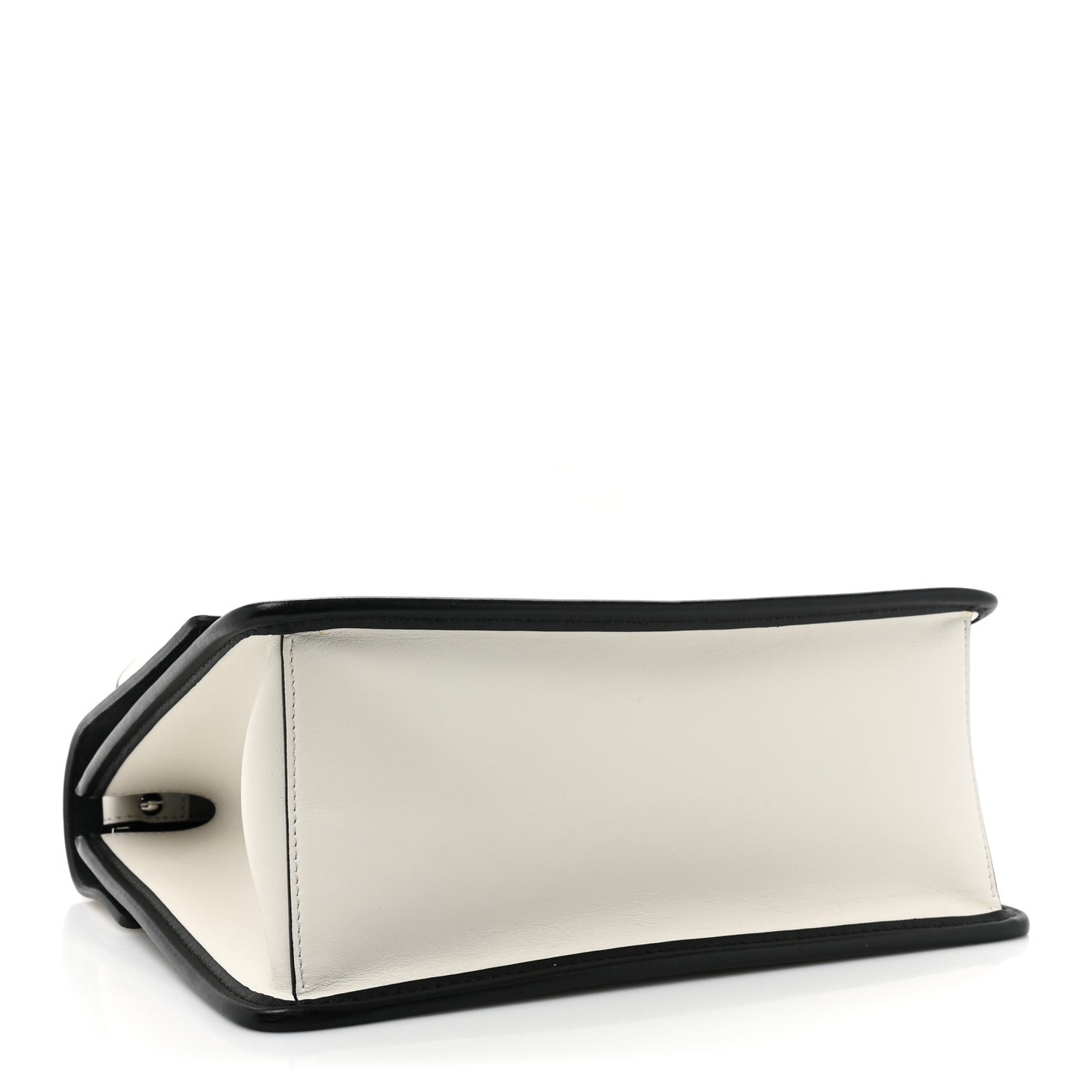 Vitello Century Alcantara F is Fendi Bi-Color Kan I Shoulder Bag White Black