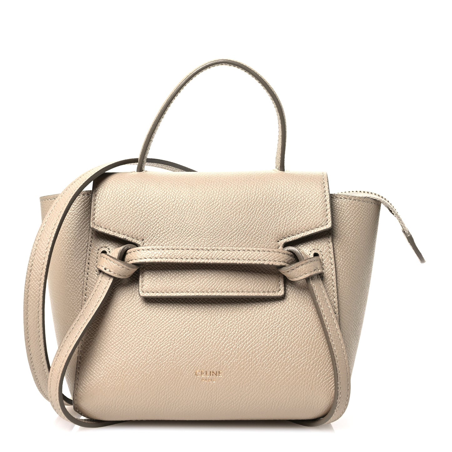 Grained Calfskin Pico Belt Bag Light Taupe
