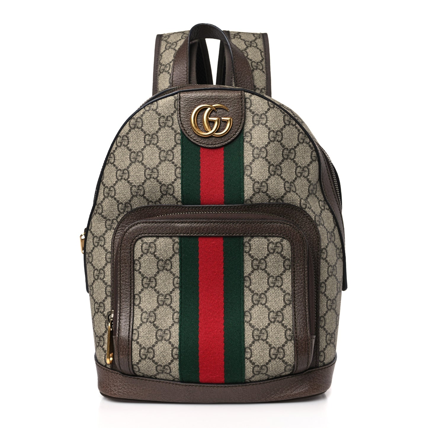 GG Supreme Monogram Calfskin Web Small Ophidia Day Backpack Beige Ebony New Acero