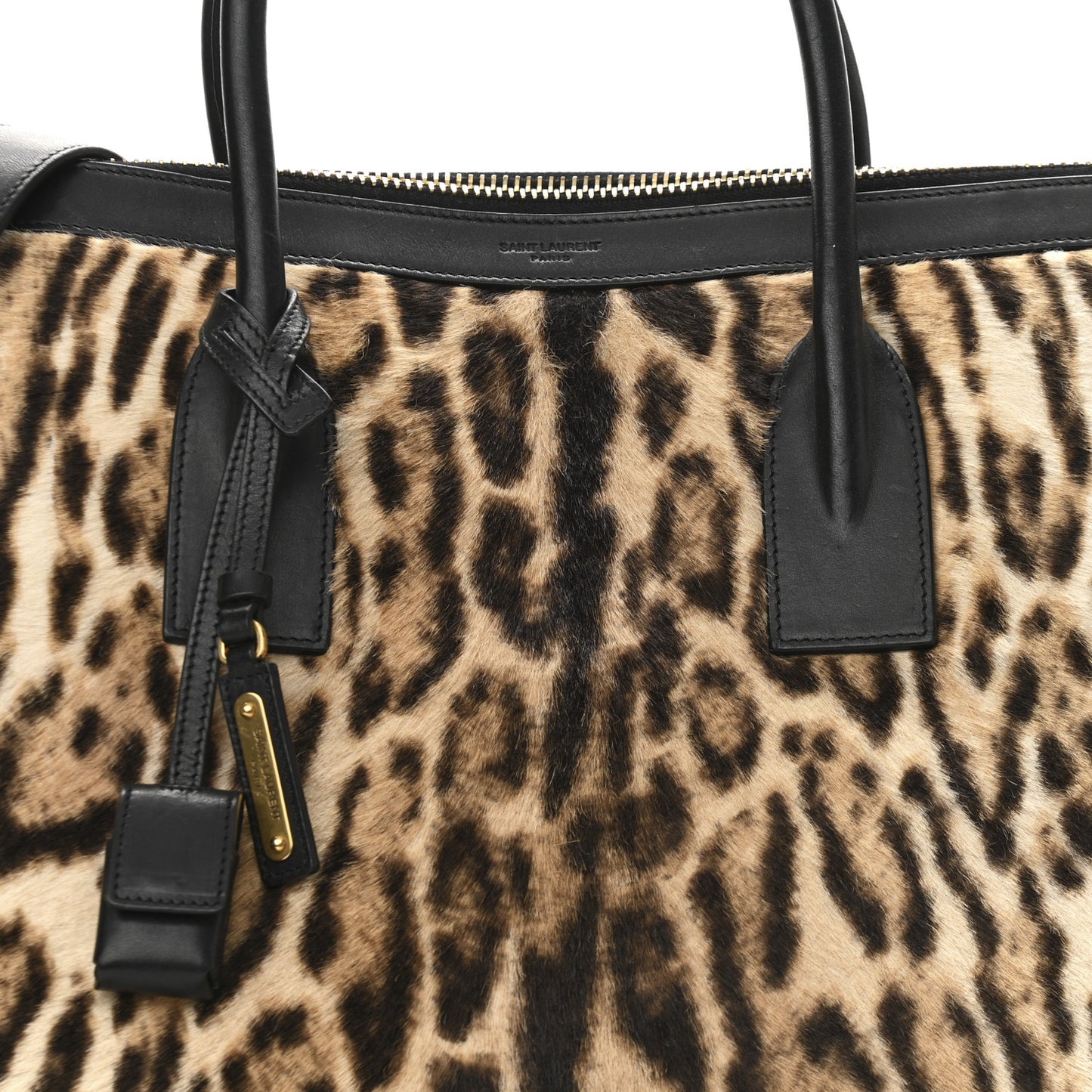 Pony Hair Large Souple Sac De Jour Black