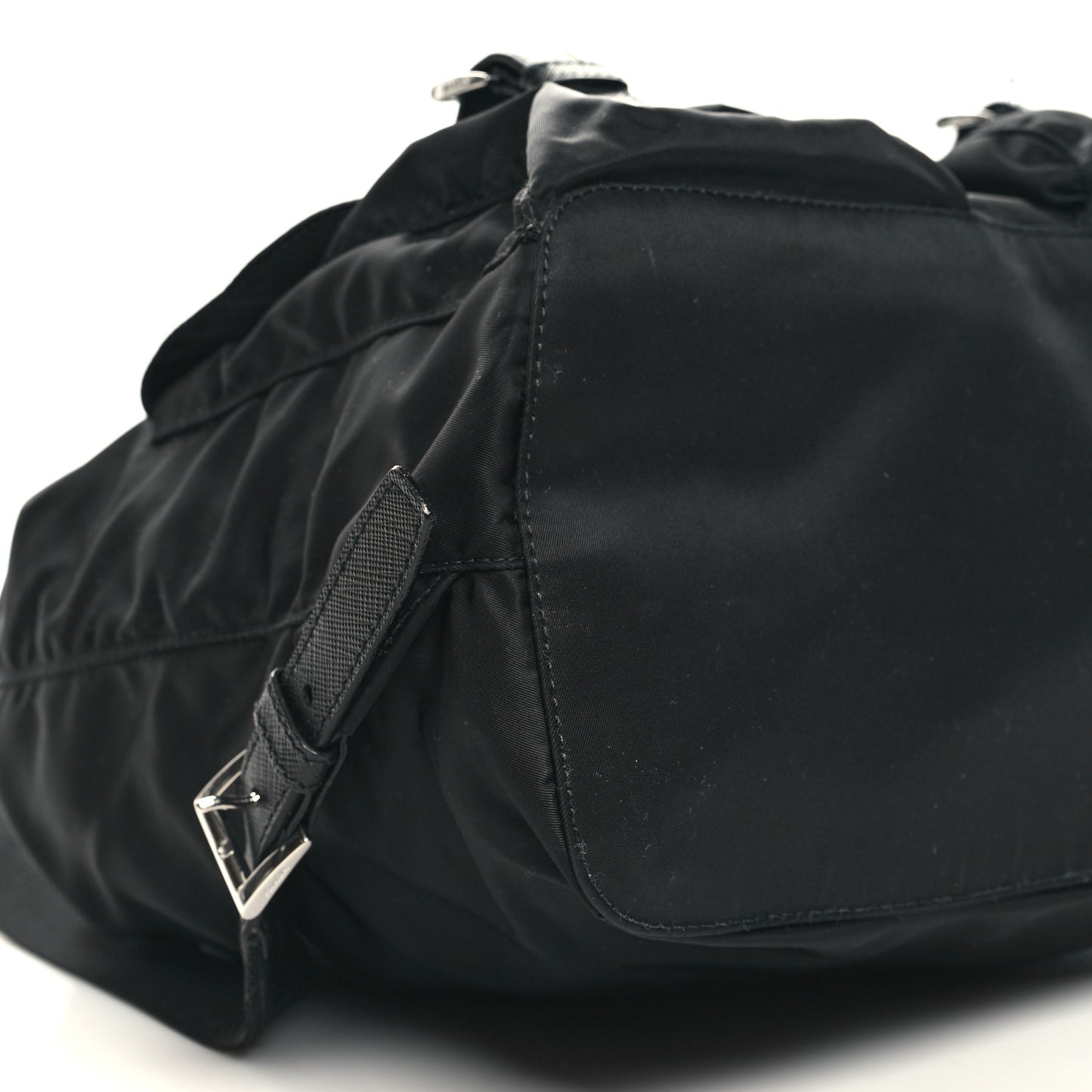 Tessuto Nylon Saffiano Medium Backpack Black