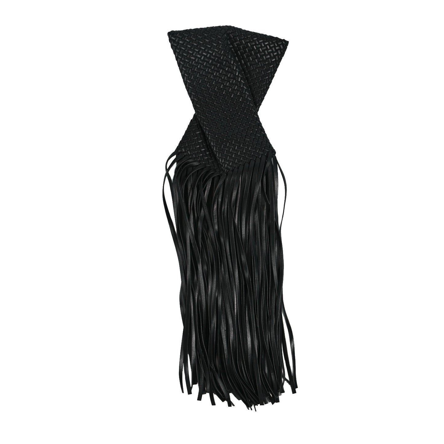 Nappa Intrecciato The Fringe Crisscross Bag Black