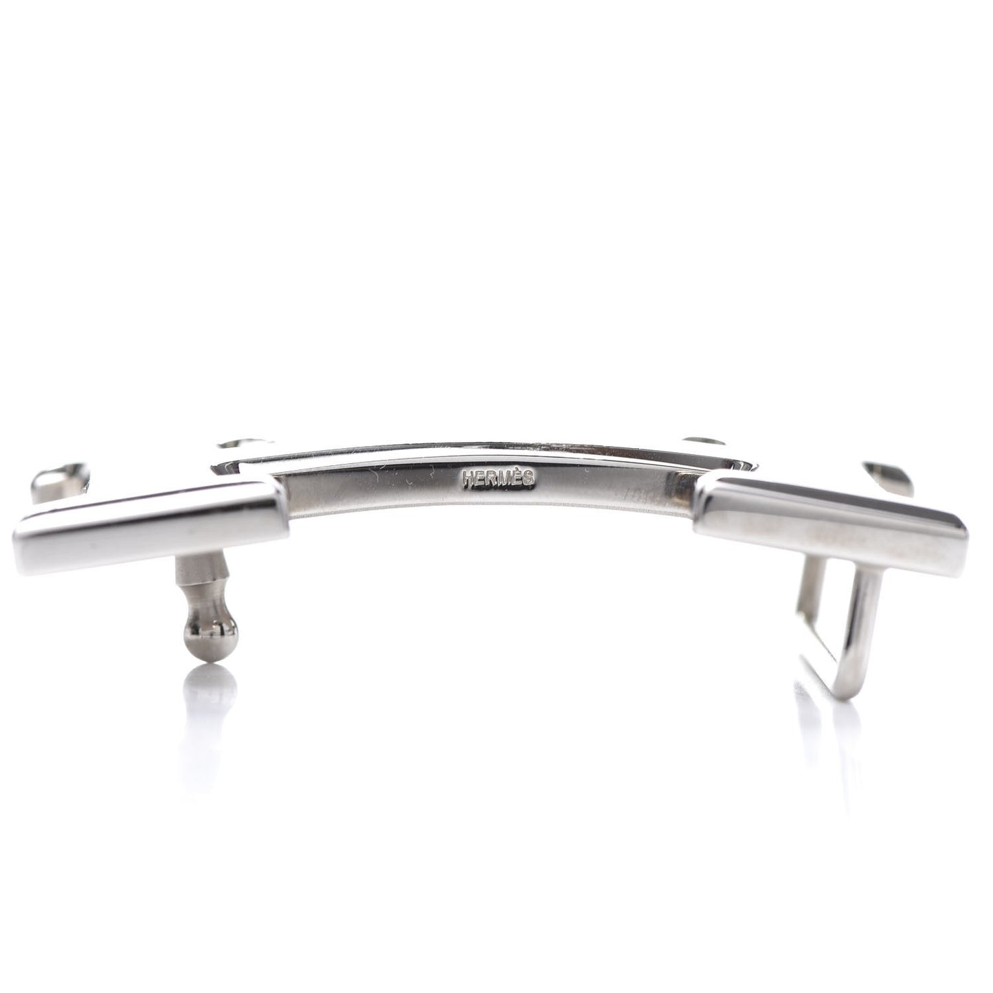 Polished Palladium 32mm H Belt Buckle Silver