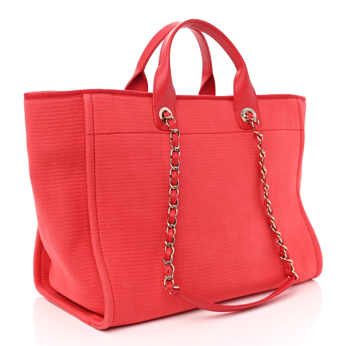 Canvas Large Deauville Tote Red