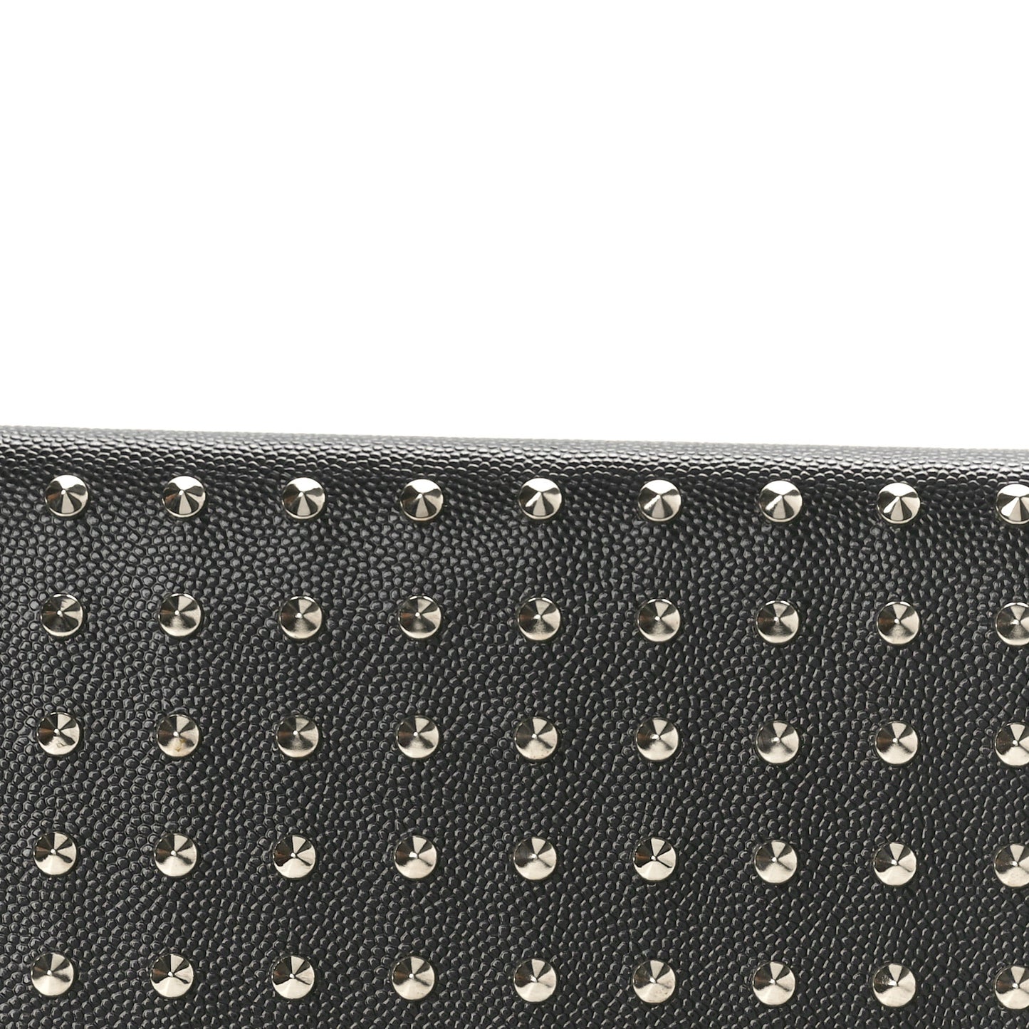 Grain De Poudre Studded Classic Marquage Flap Wallet Black