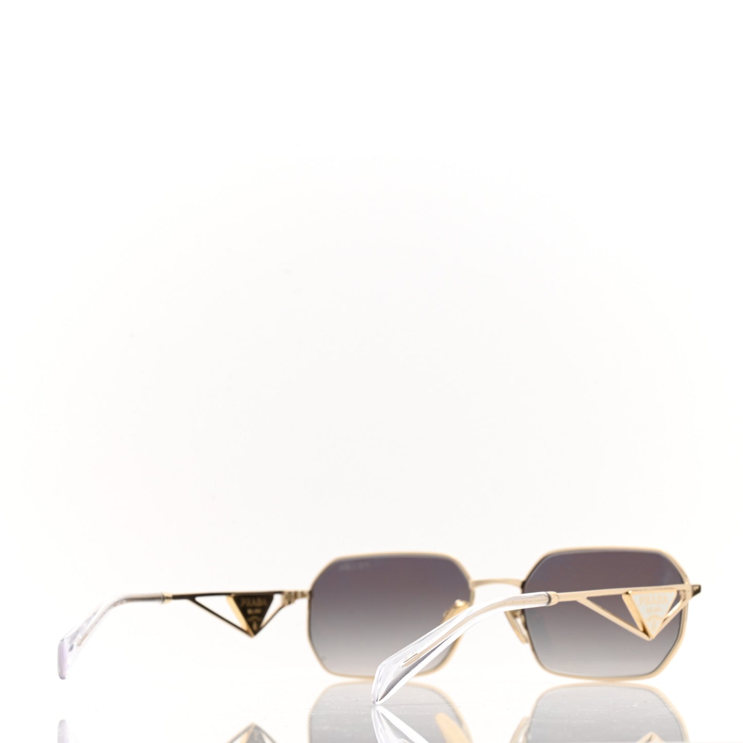 Metal Symbole Triangle Logo Sunglasses SPR A51 Gold Blue