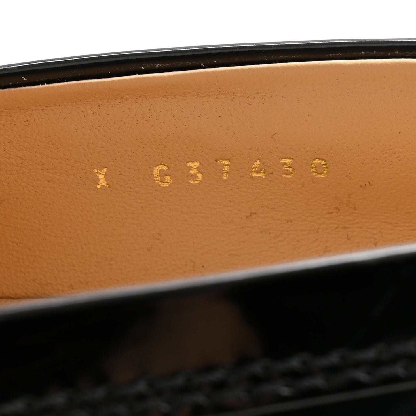 Shiny Calfskin Logo Loafers 39 Black