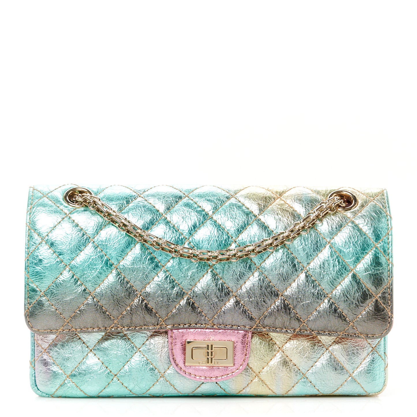 Metallic Goatskin Quilted 2.55 Reissue 225 Flap Multicolor