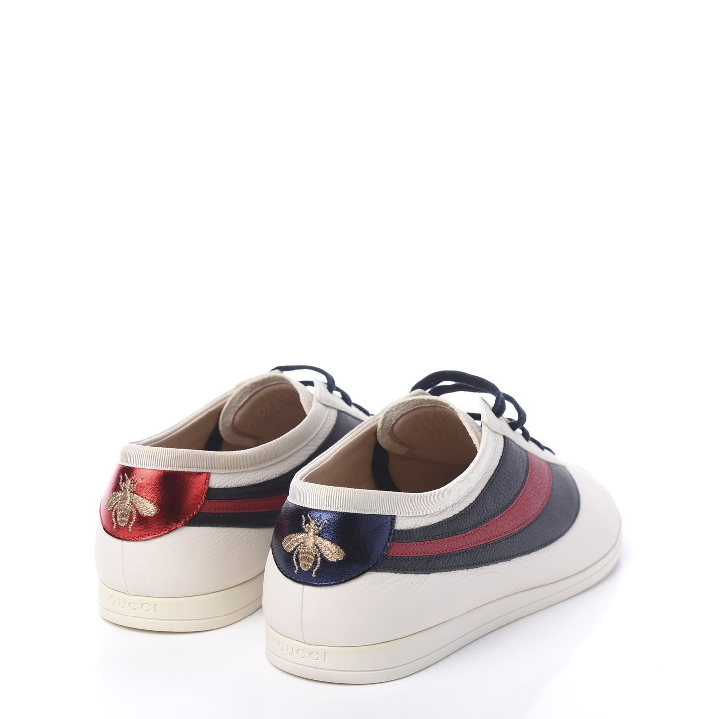 Calfskin Mens Falacer Sneakers 8 White Blue
