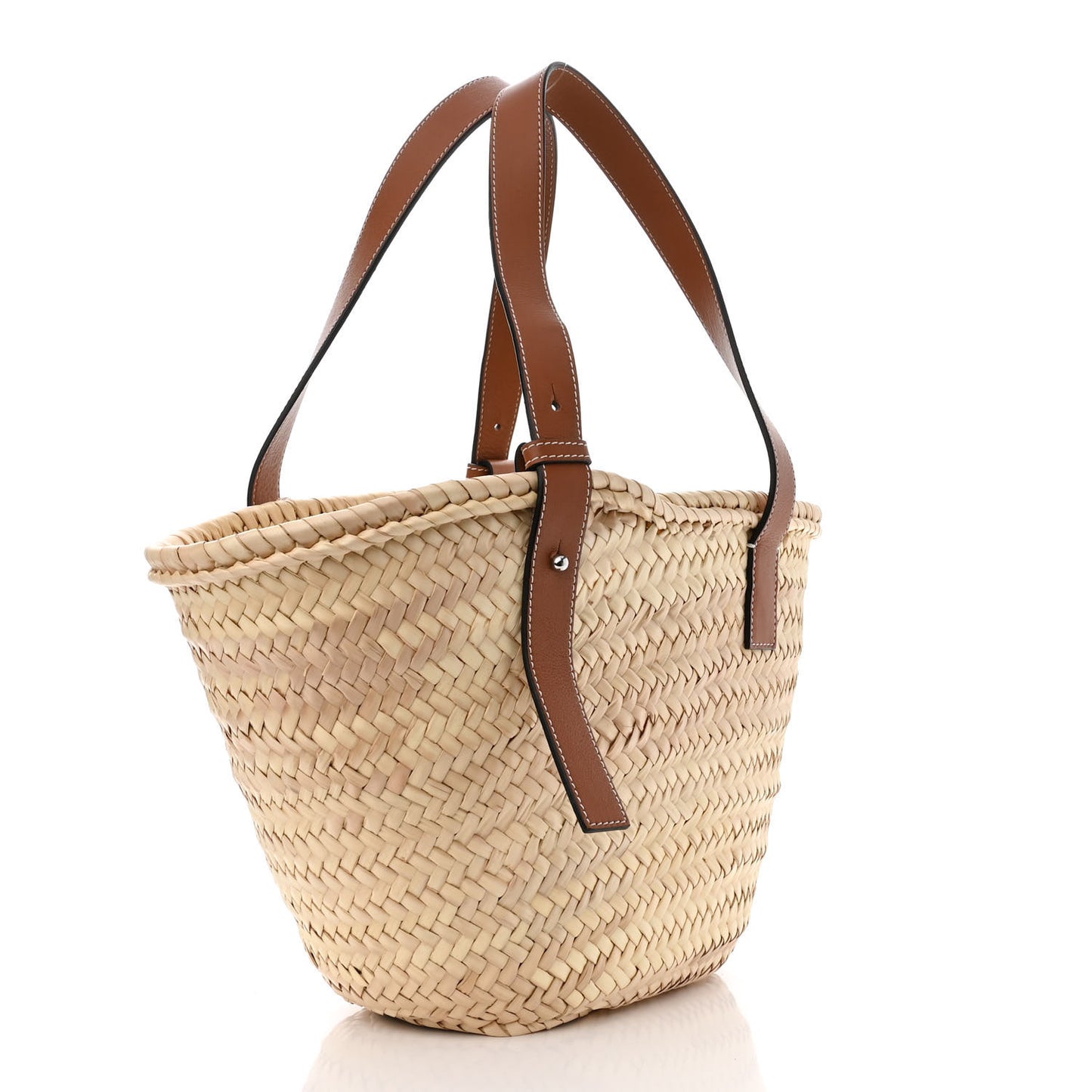 Raffia Basket Tote Bag Natural Tan