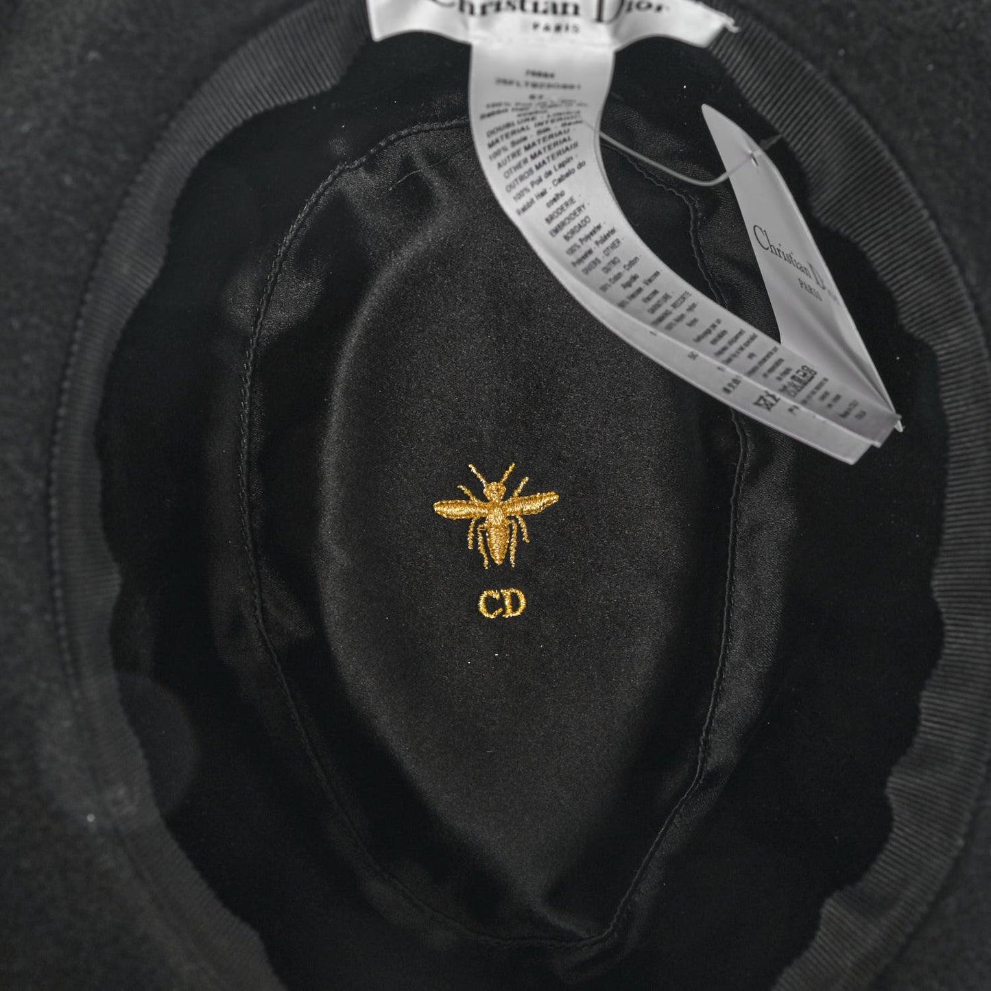 Rabbit Felt Veil Hat 57 Black