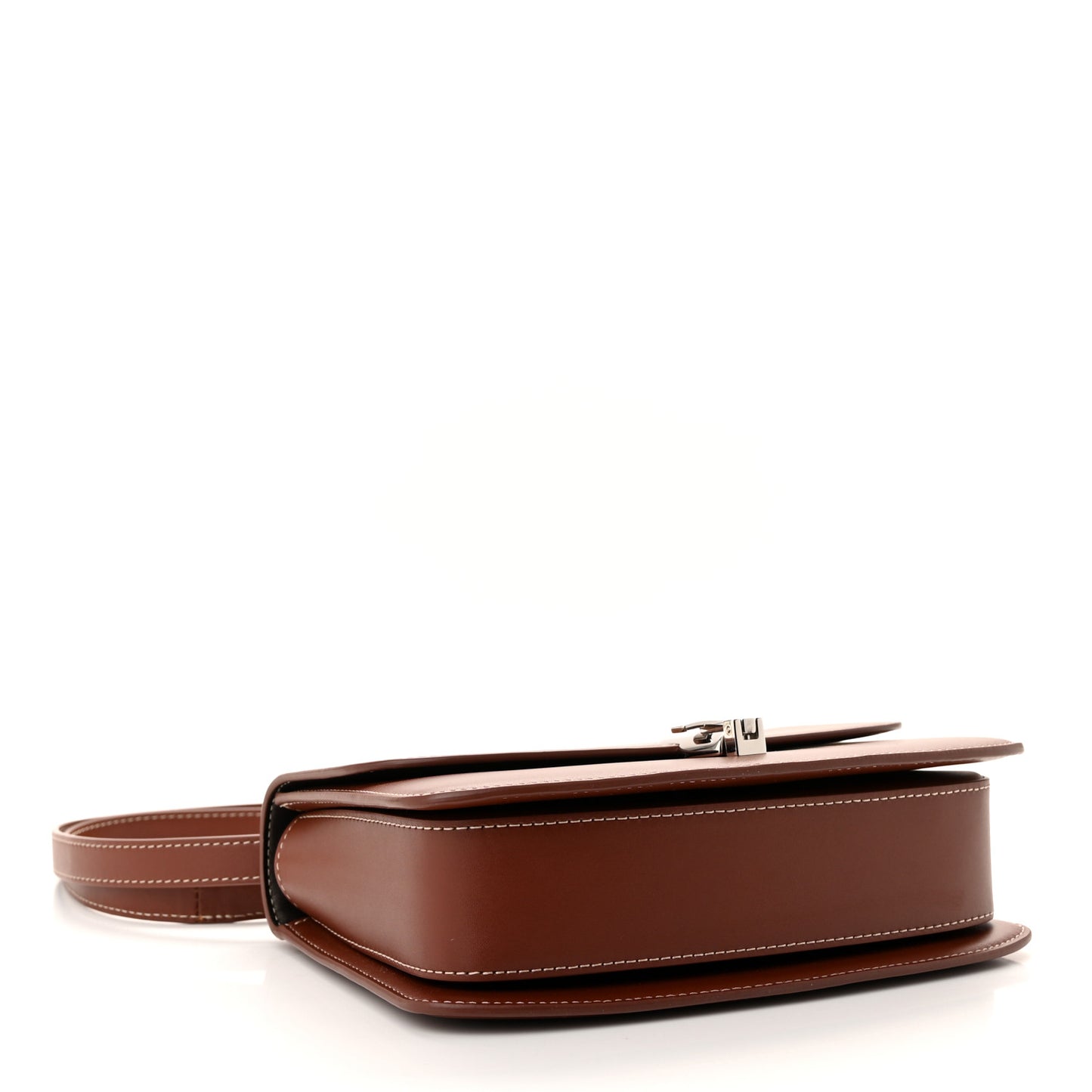 Polished Saddle Calfskin The Sofia 8.75 Crossbody Cherry Wood