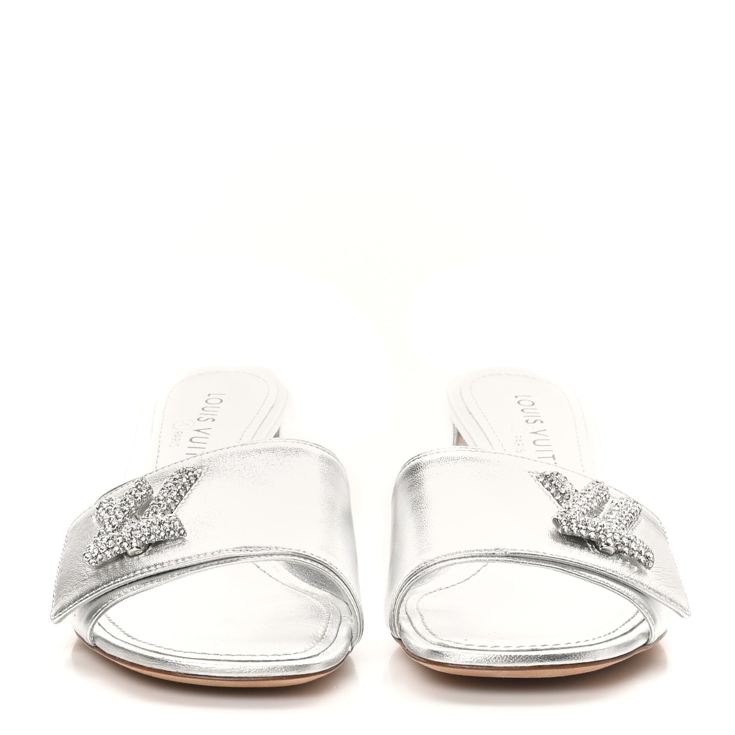 Metallic Calfskin Shake 5.5cm Mule 36.5 Silver