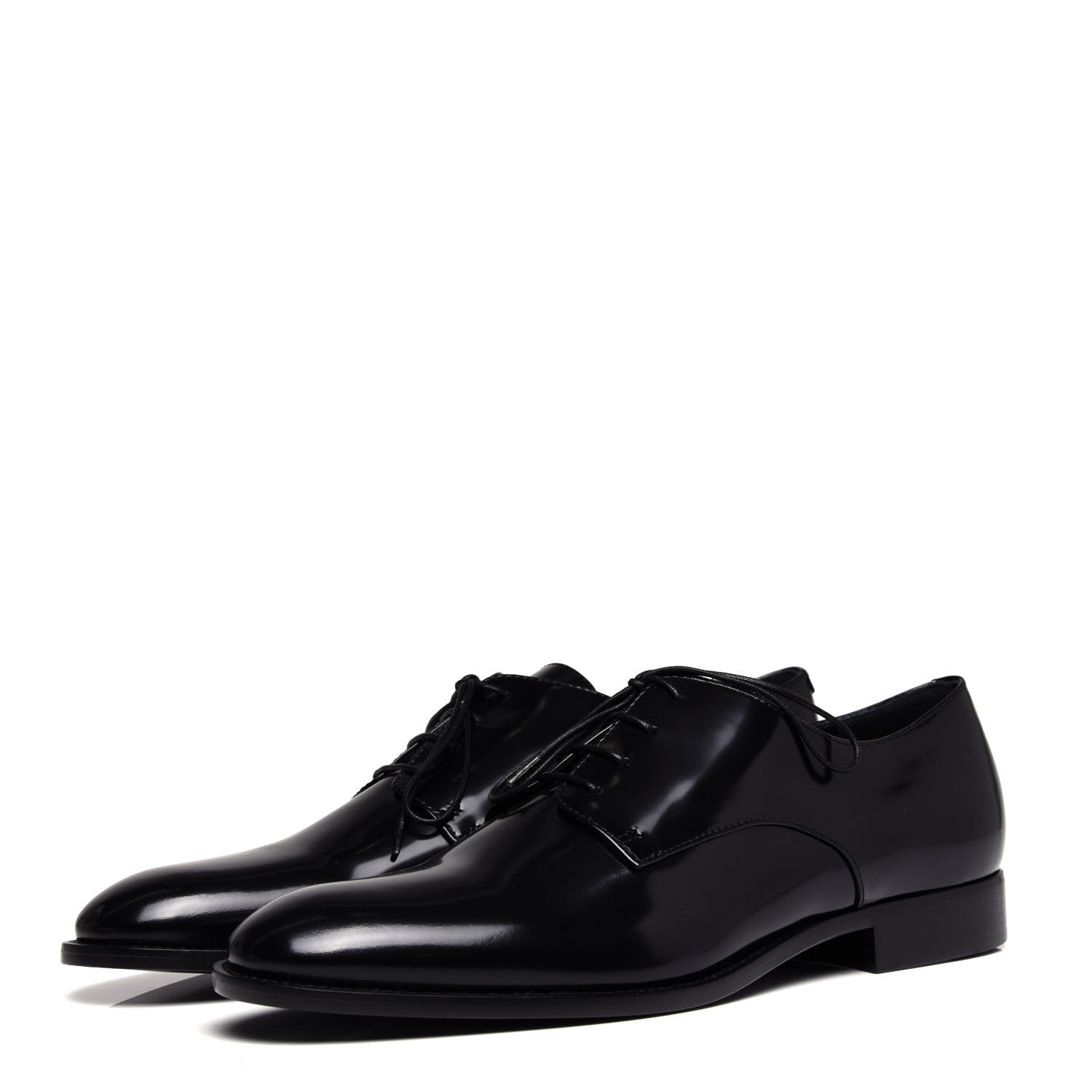 Christian Dior Polished Calfskin Mens Derby Shoe 40 Black 3 of 10