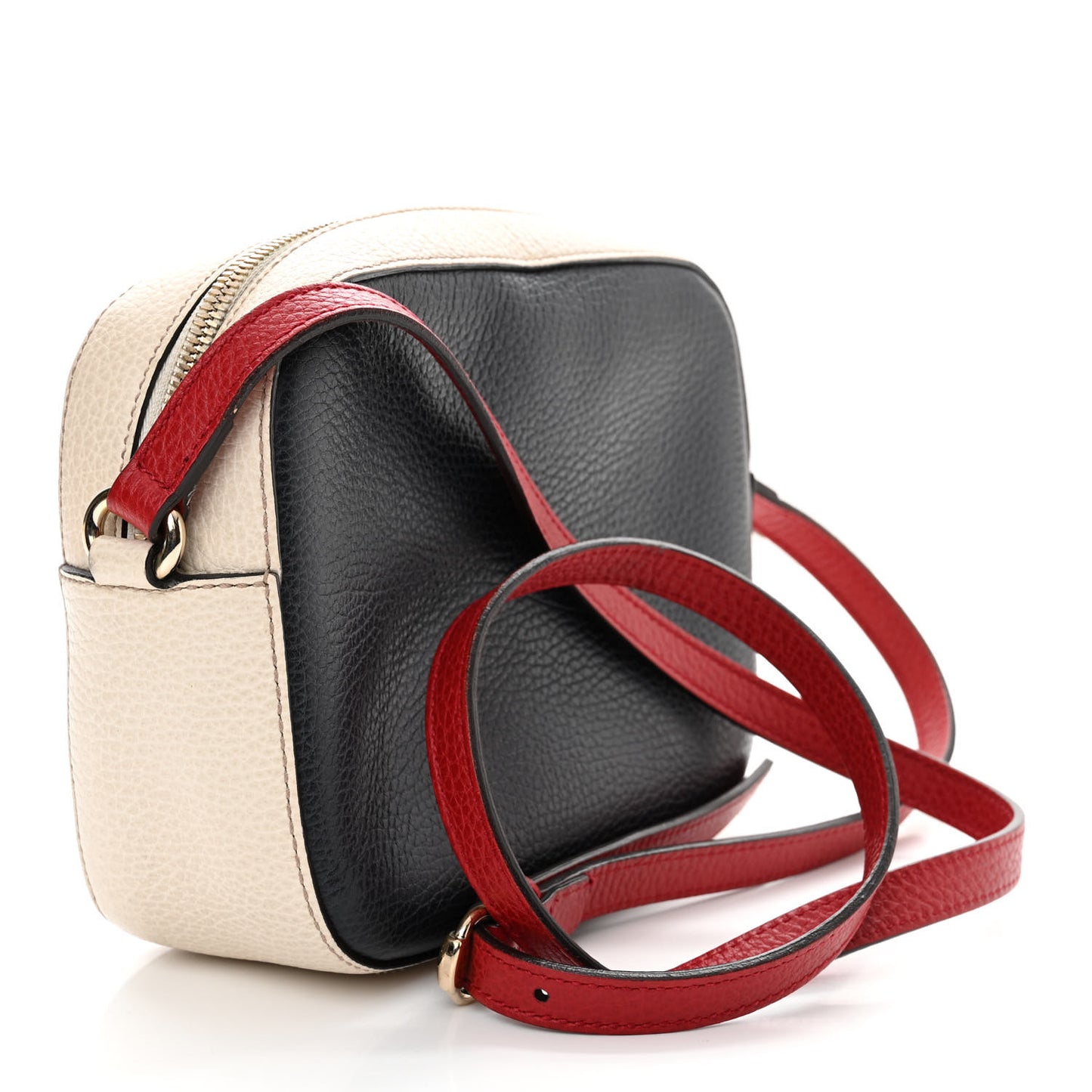 Dollar Calfskin Small Soho Disco Bag Blue Hibiscus Red Mystic White