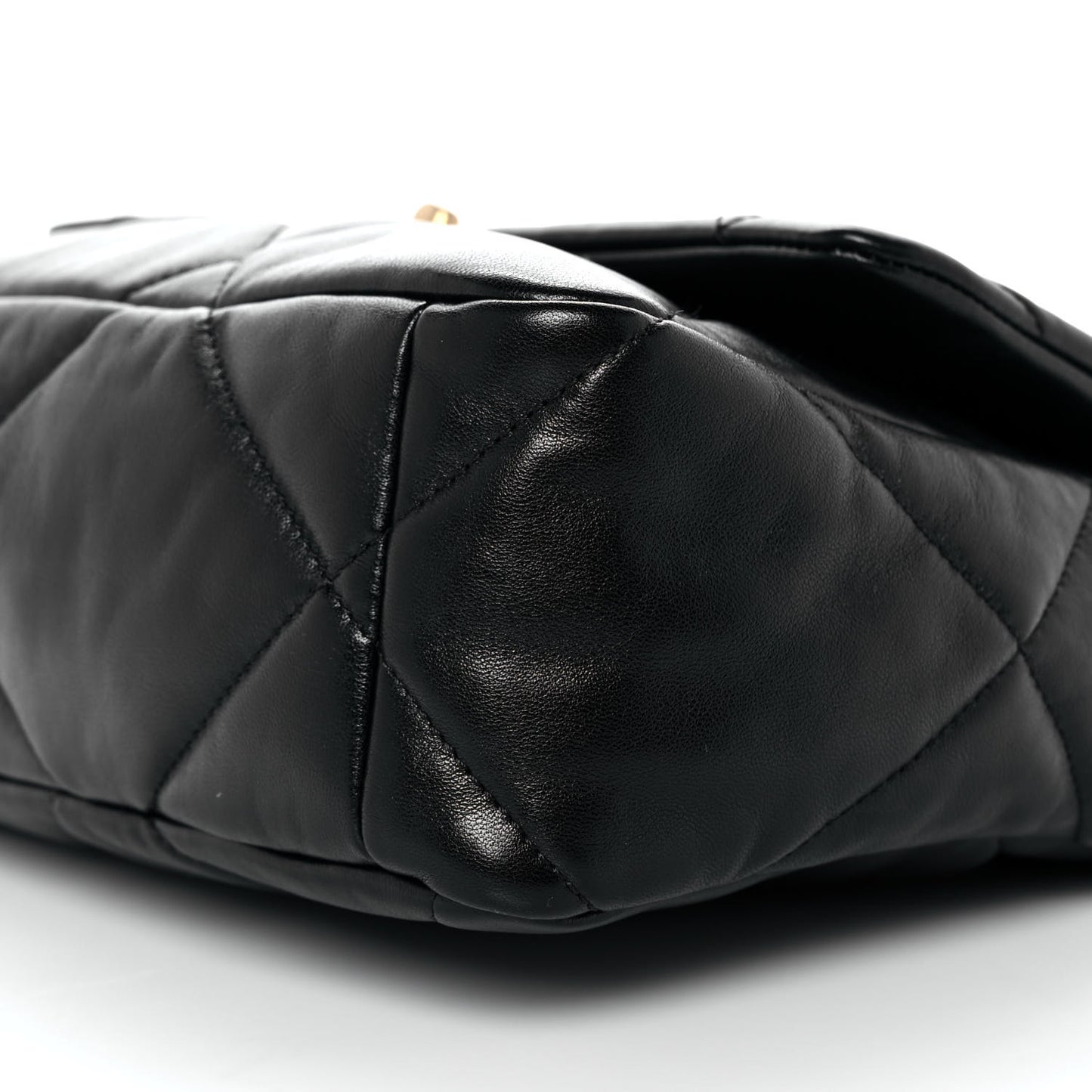 Lambskin Quilted Large Chanel 19 Flap Black
