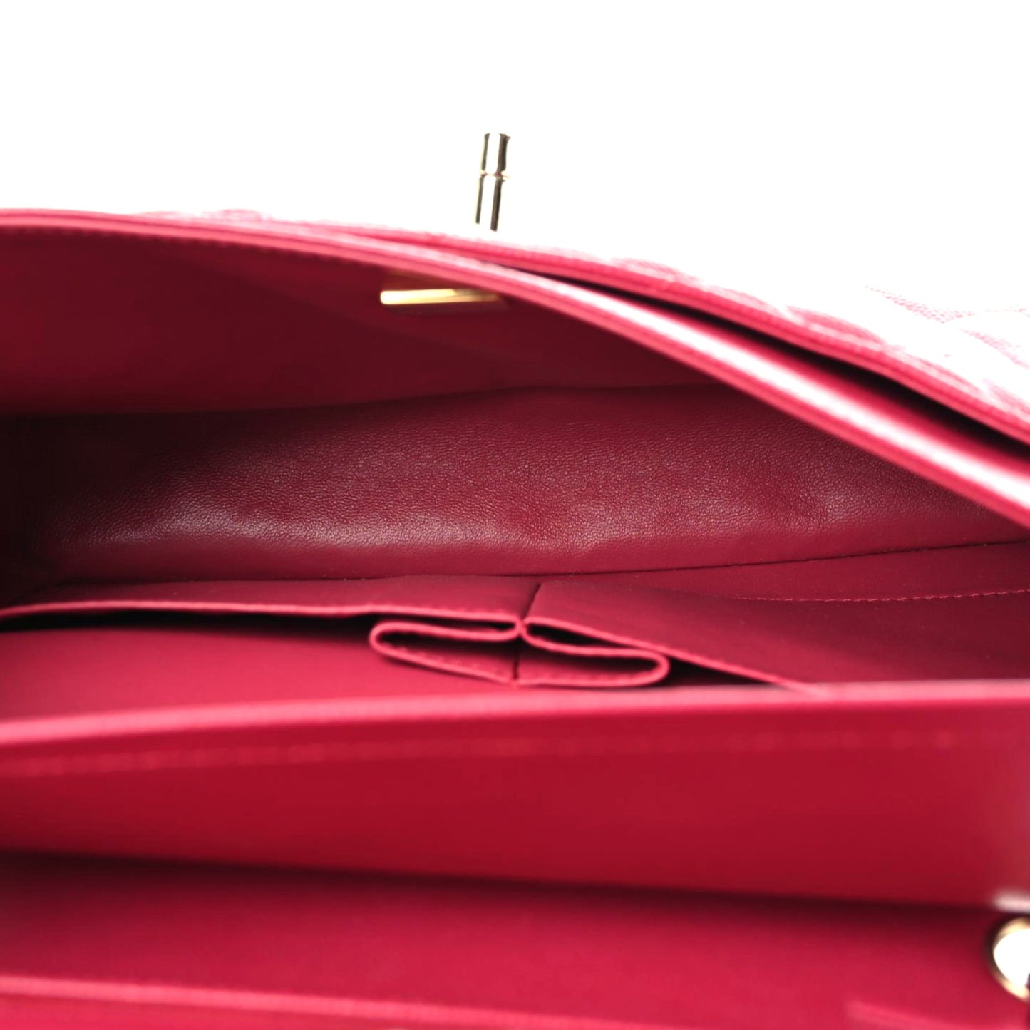 Caviar Quilted Small Double Flap Dark Pink