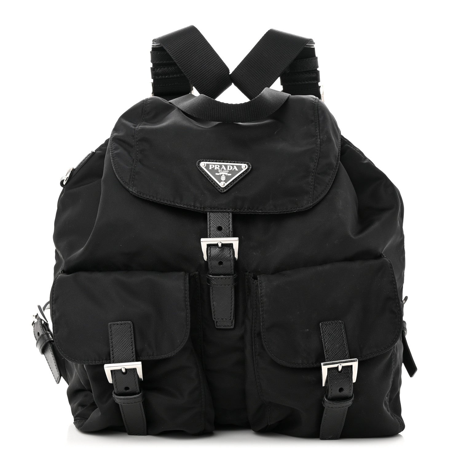 Prada Re-Nylon Saffiano Medium Backpack Black 3 of 15