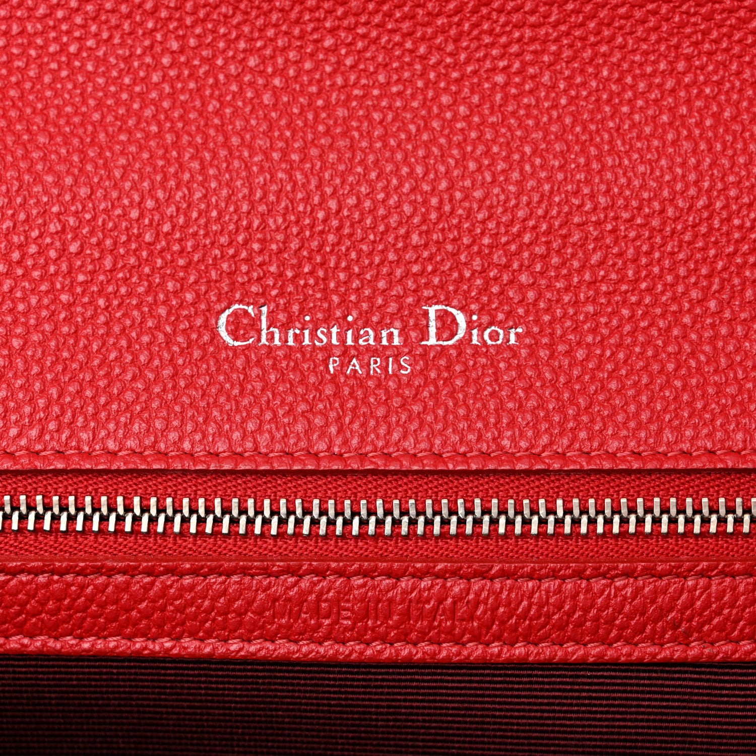 Christian Dior Grained Calfskin Small Diorama Flap Bag Red 6 of 15