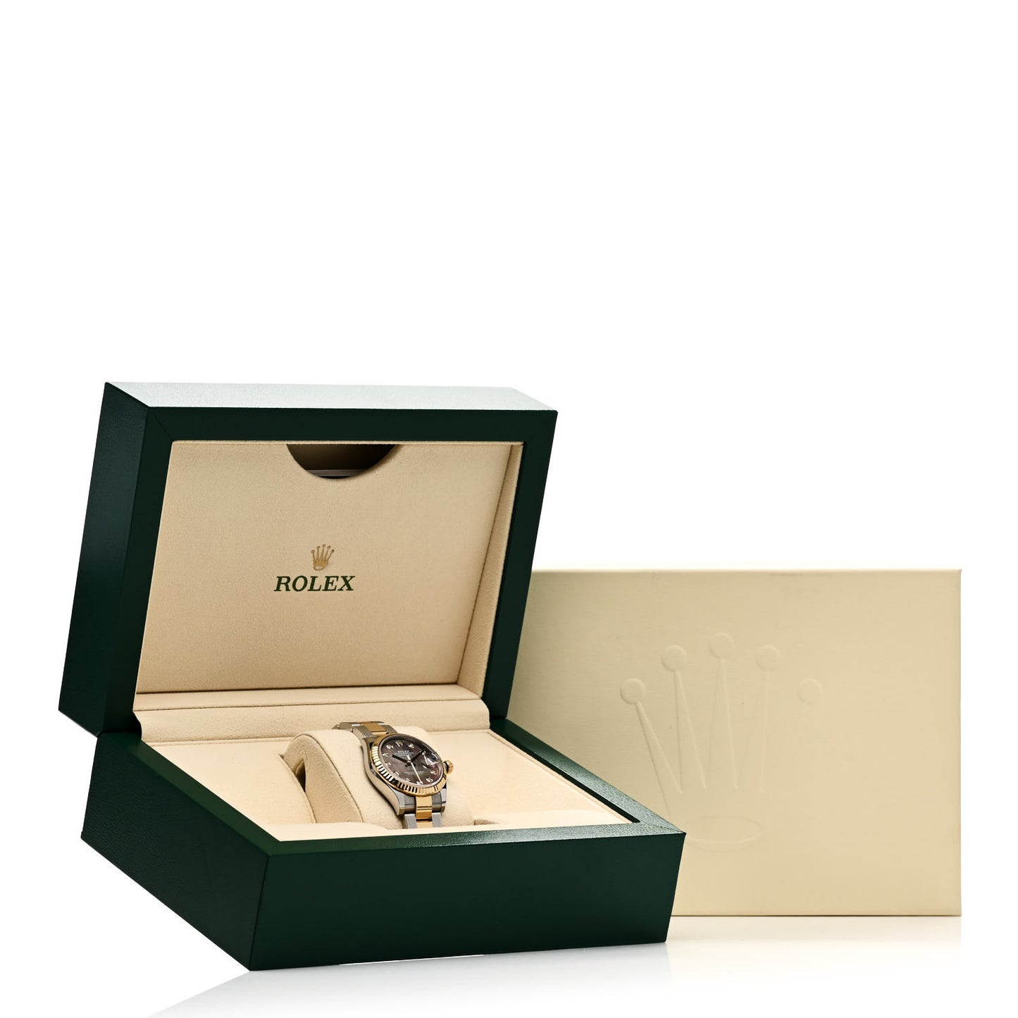 Stainless Steel 18K Yellow Gold Diamond Black Mother of Pearl 31mm Oyster Perpetual Datejust Watch 278273