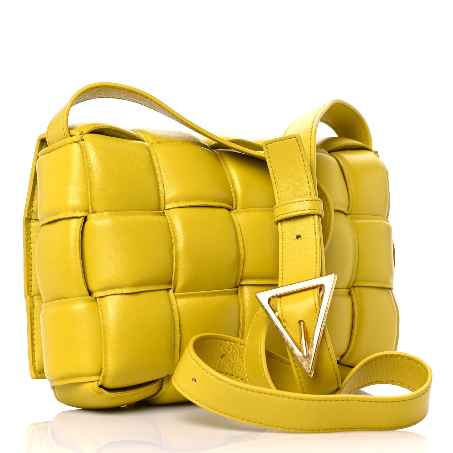Nappa Maxi Intreccio Padded Cassette Crossbody Bag