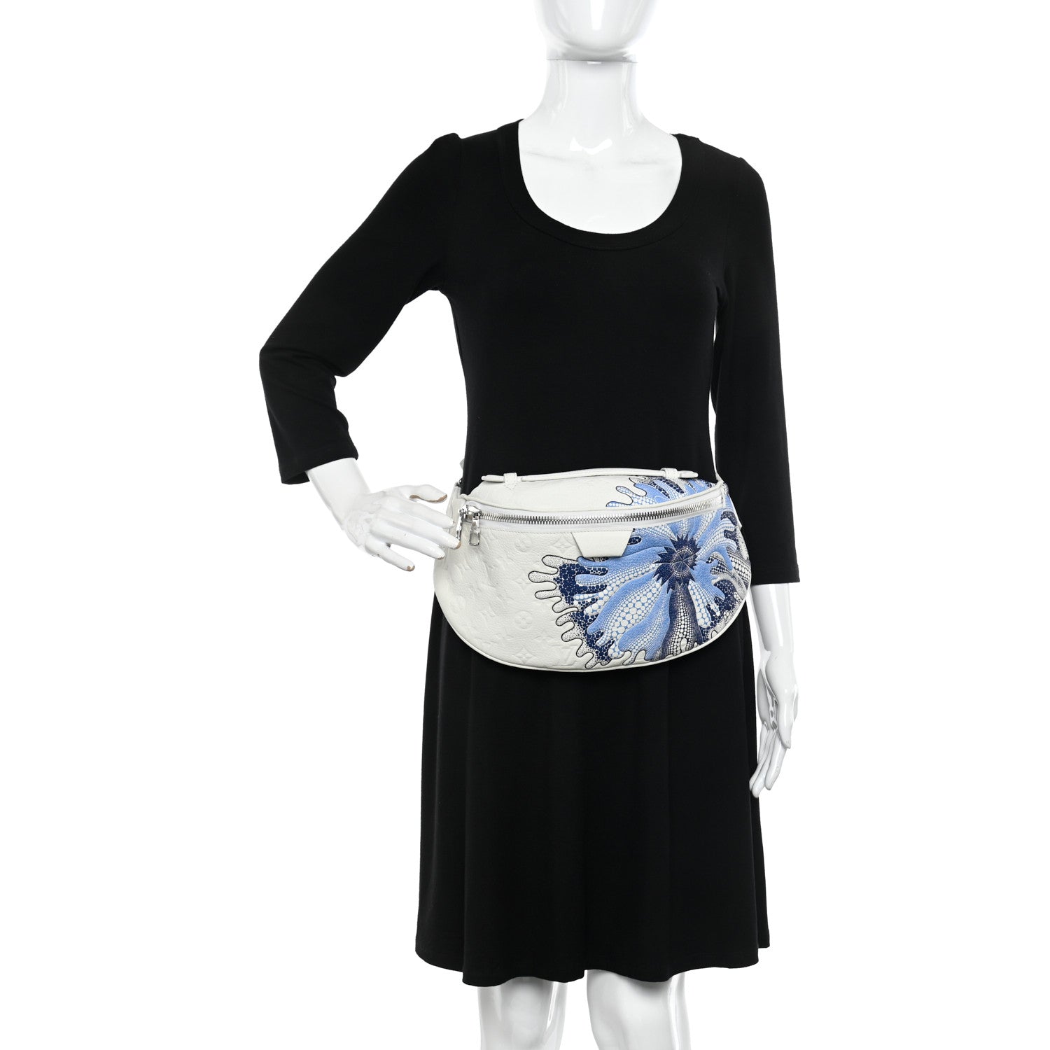 Louis Vuitton LV X YK Taurillon Monogram Psychedelic Flower BumBag White Multicolor 2 of 9