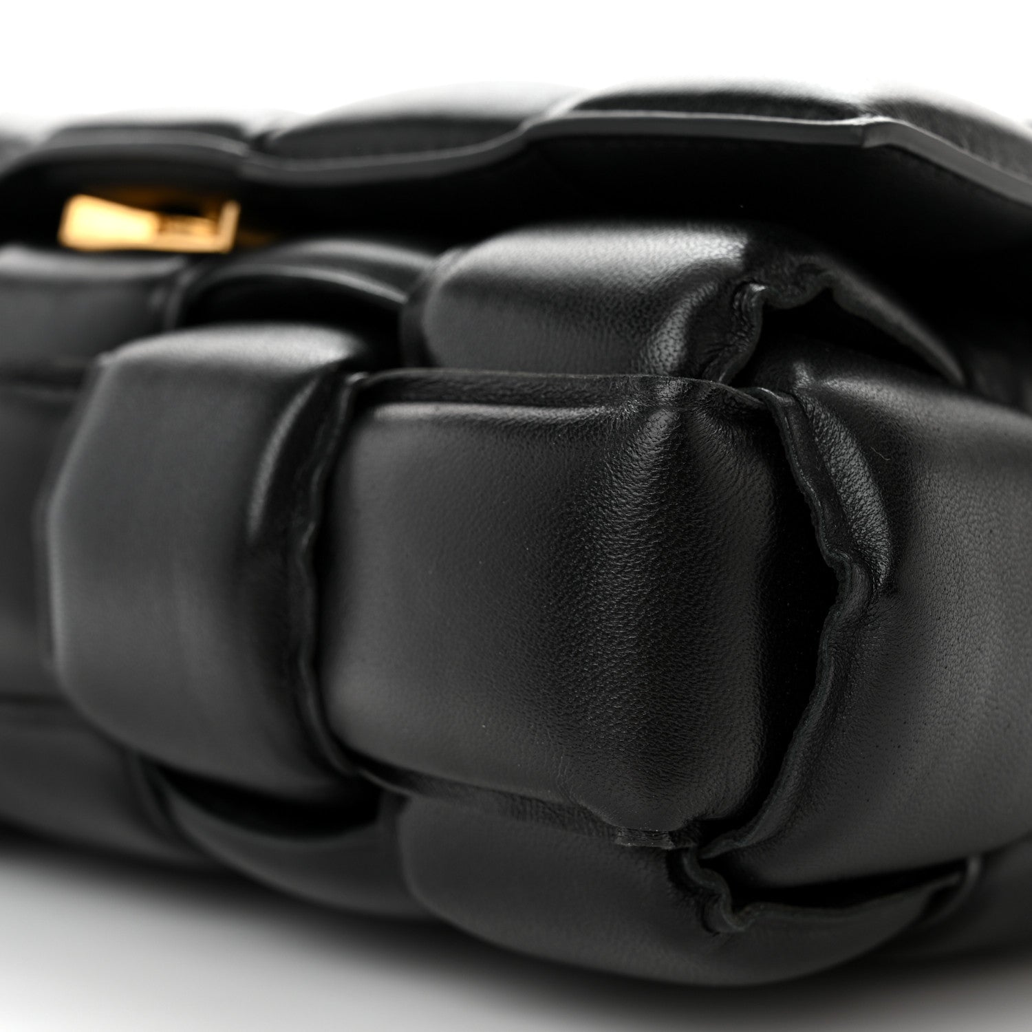 Bottega Veneta Lambskin Maxi Intreccio Padded Chain Cassette Crossbody Bag Black 9 of 10