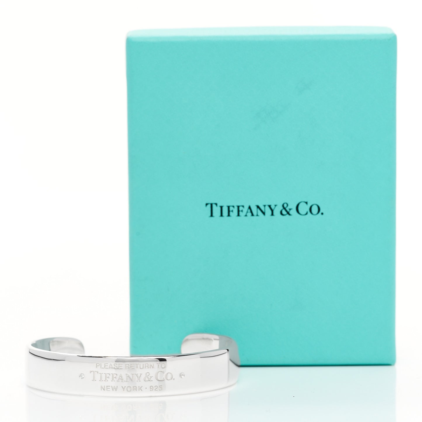 Sterling Silver Diamond Return To Tiffany Narrow Cuff Bracelet