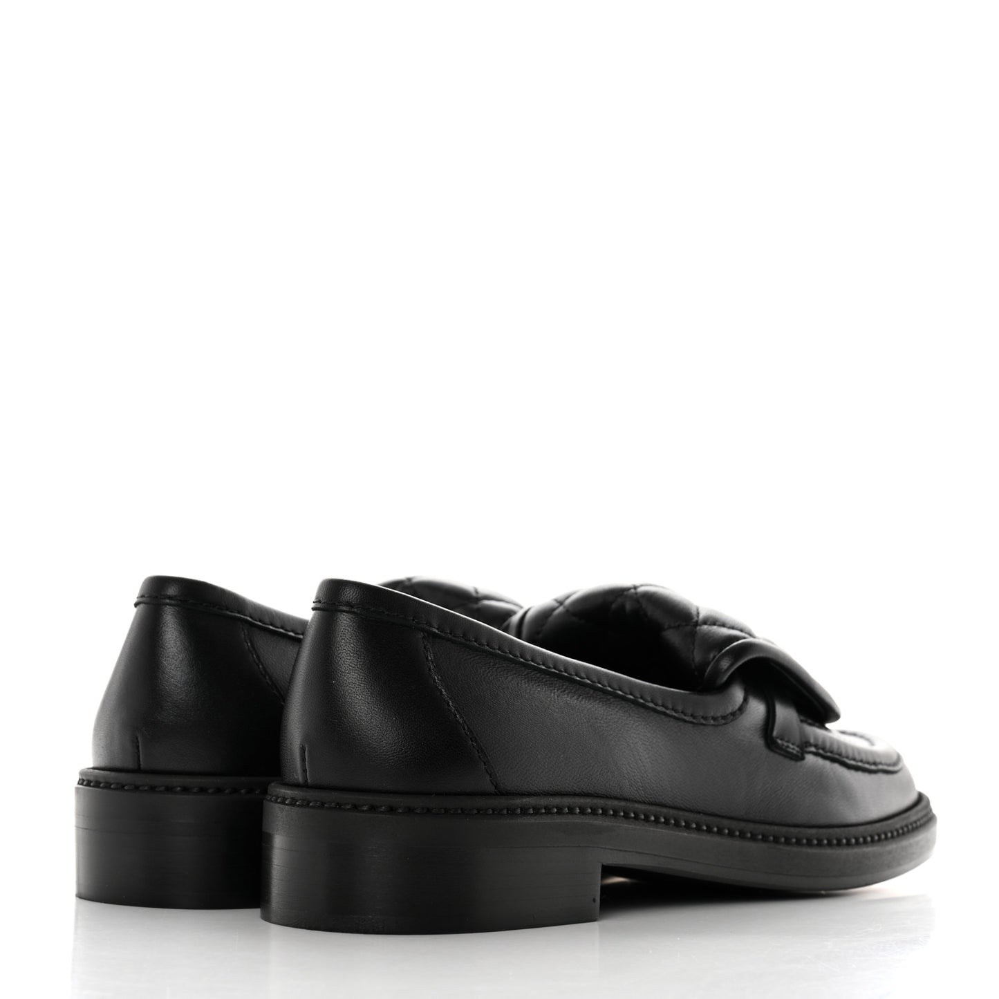 Lambskin Quilted CC Turnlock Loafers 37.5 Black