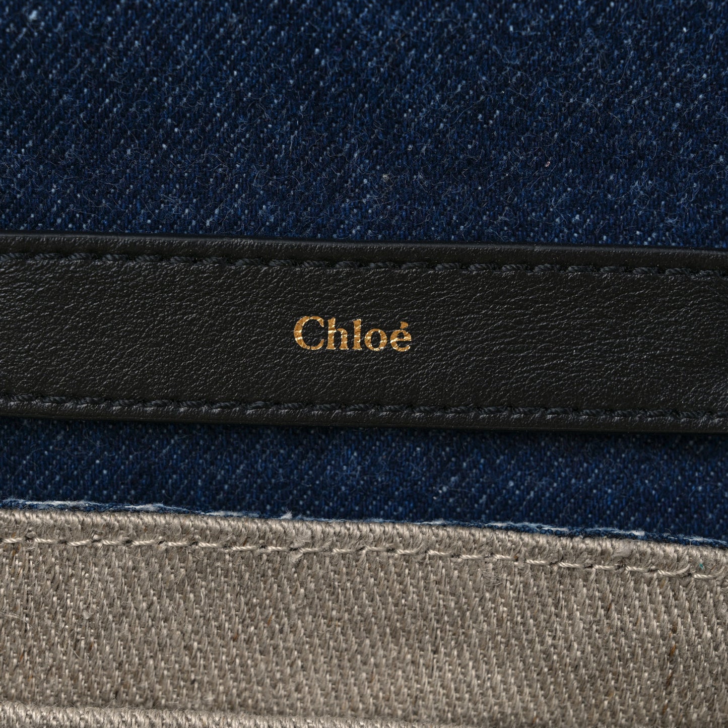 Denim Mini Penelope Soft Shoulder Bag Blue