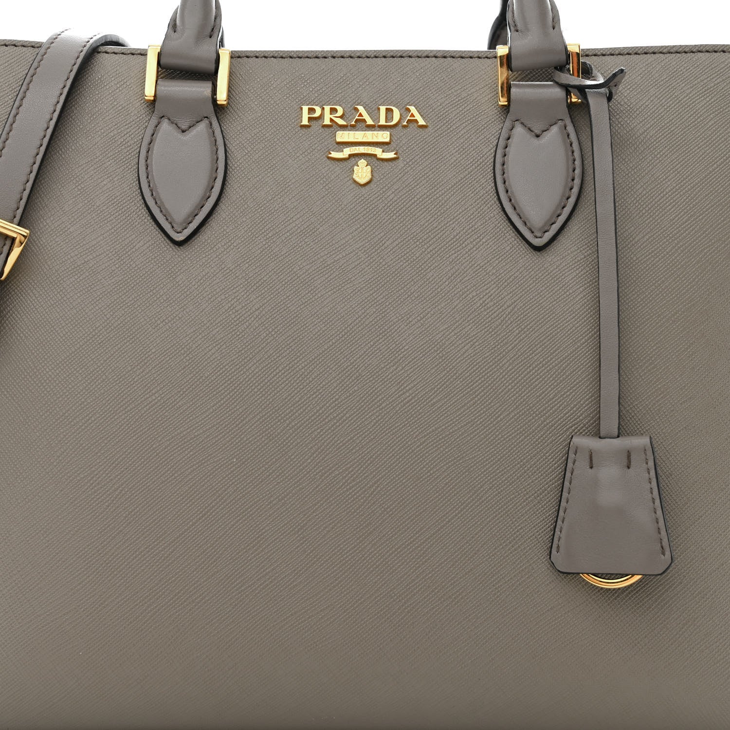 Prada Saffiano Soft Calfskin Zippered Tote Marmo 10 of 18