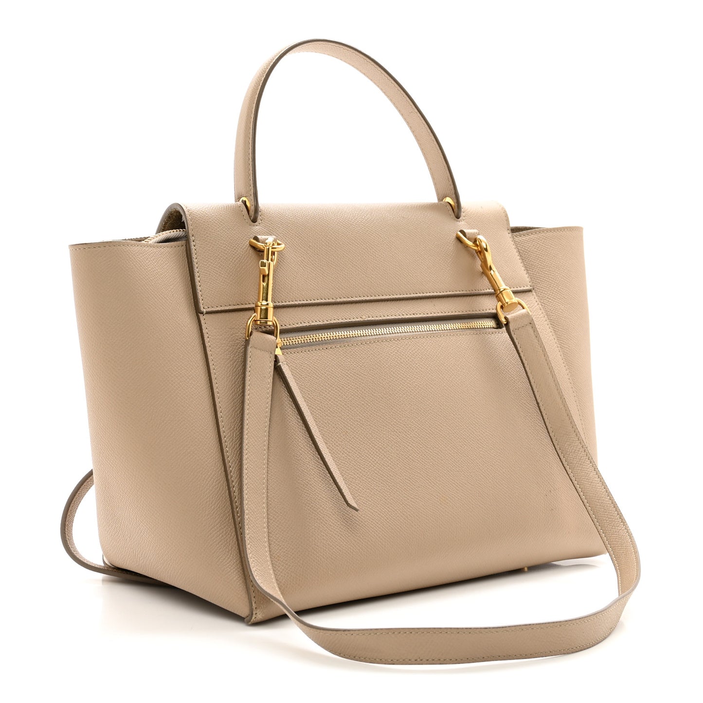 Grained Calfskin Mini Belt Bag Light Taupe