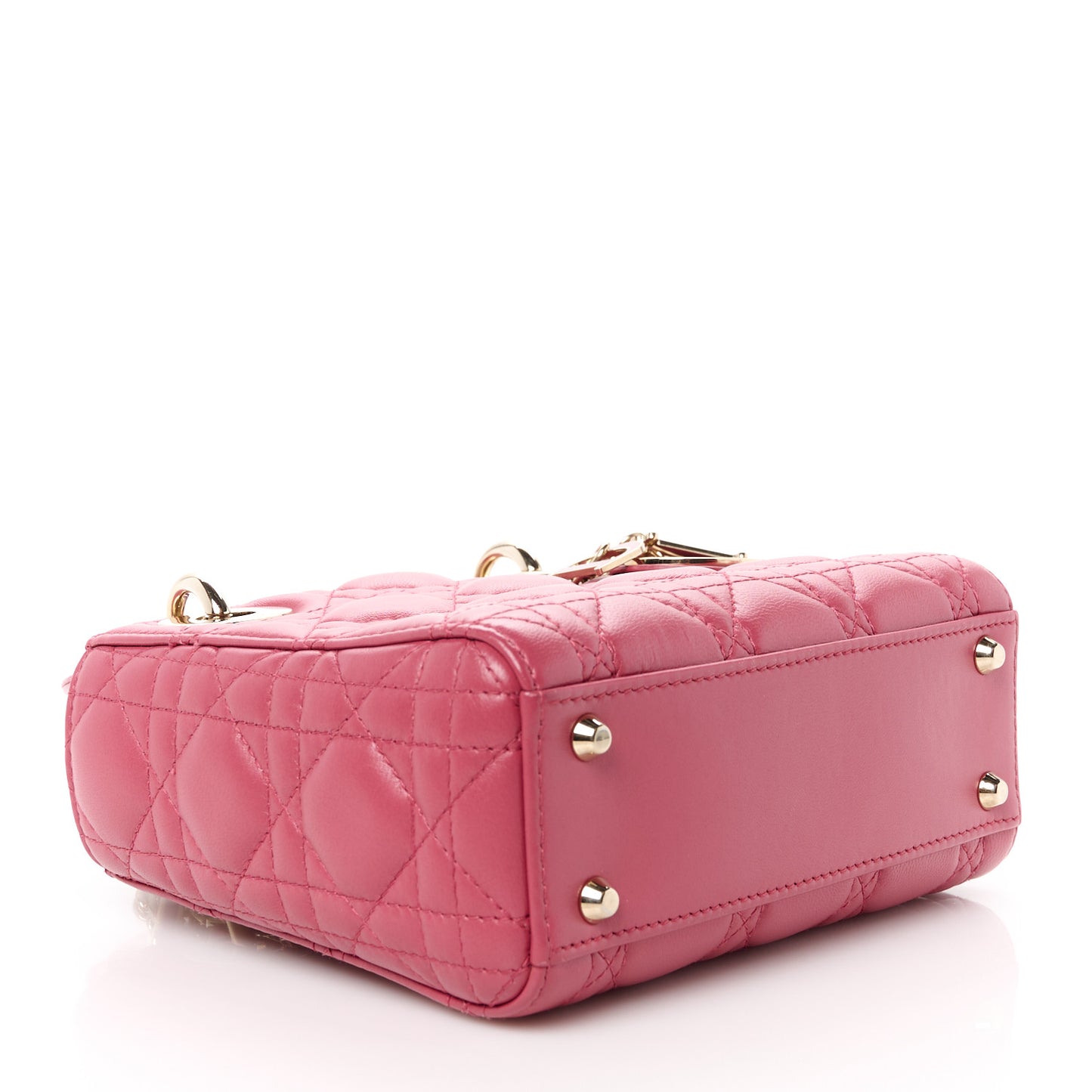 Lambskin Cannage Mini Lady Dior Pink