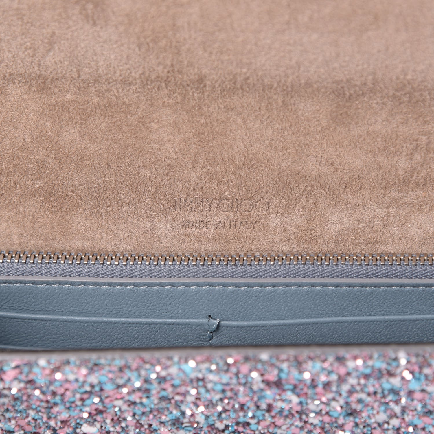 Jimmy Choo Glitter Emmie Clutch Bubblegum Mix 6 of 15