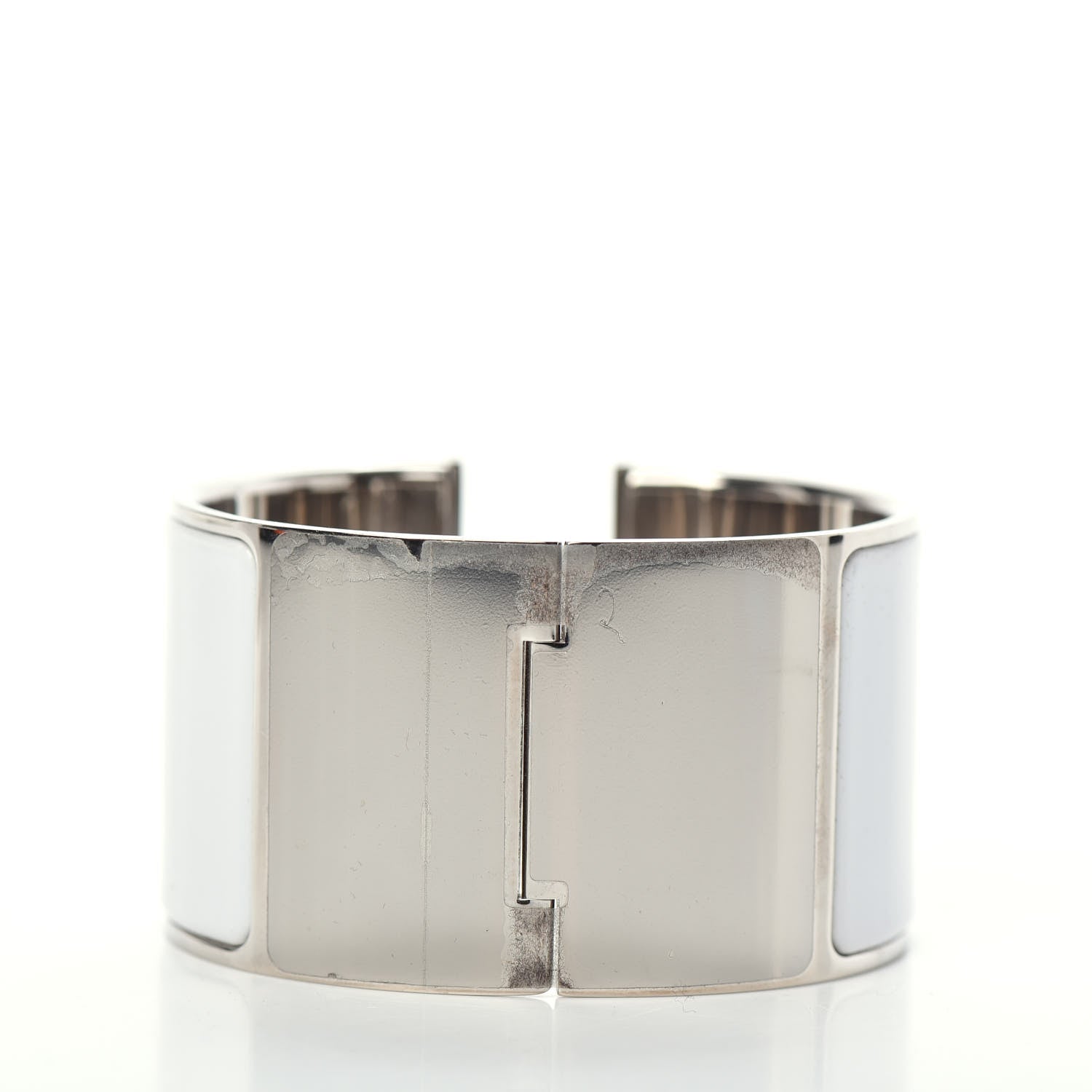 Hermes Enamel Extra Wide Clic Clac H Bracelet PM White 3 of 6