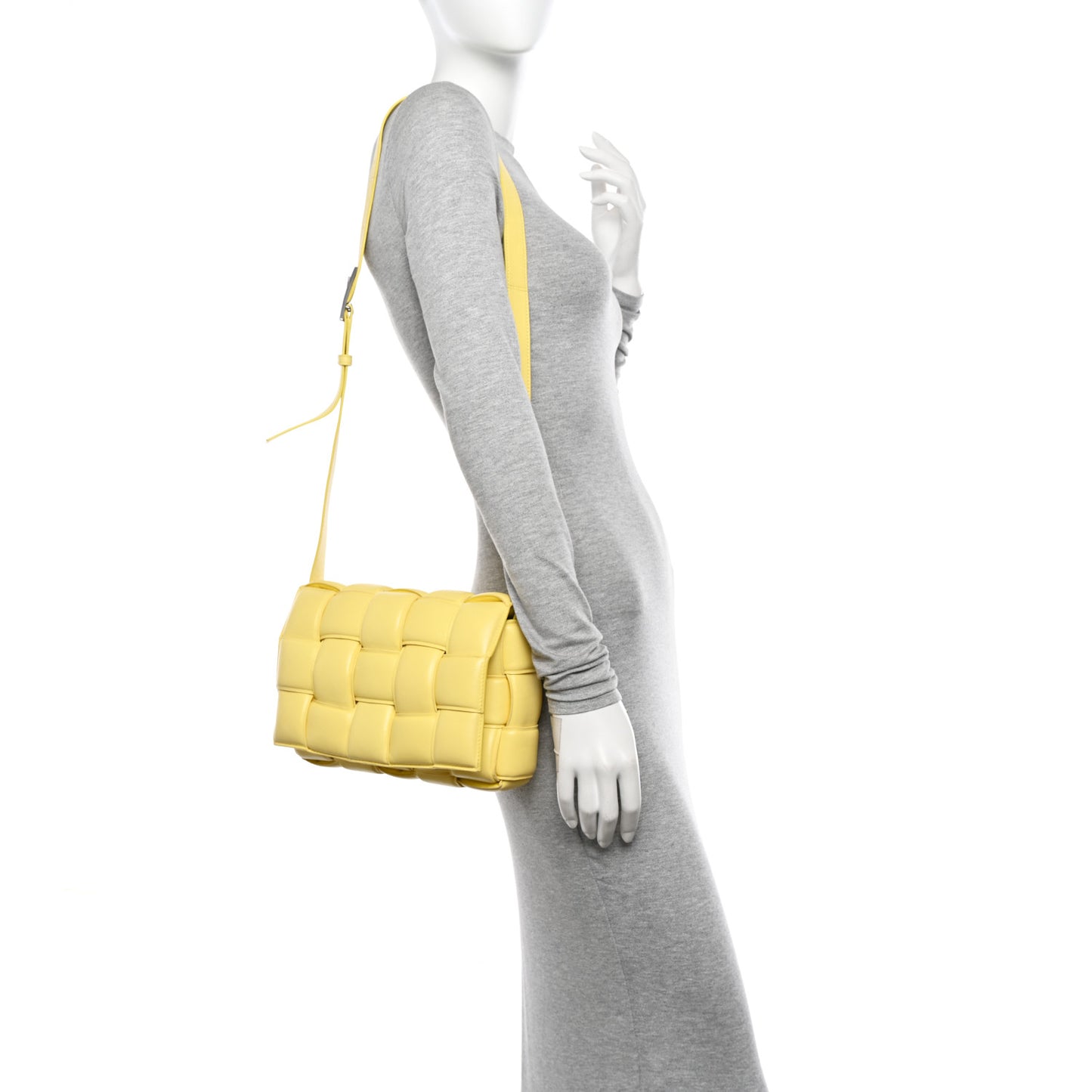 Nappa Maxi Intreccio Padded Cassette Crossbody Bag Sherbert