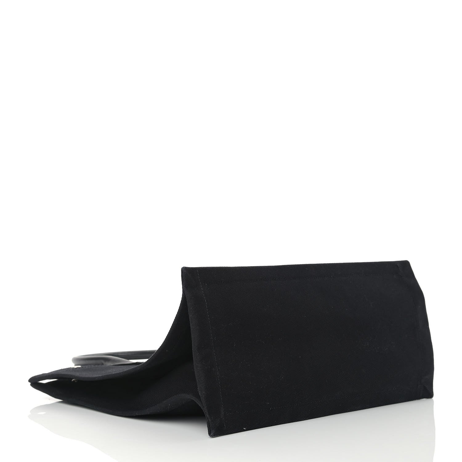 Saint Laurent Linen Calfskin Rive Gauche North South Tote Black 3 of 12