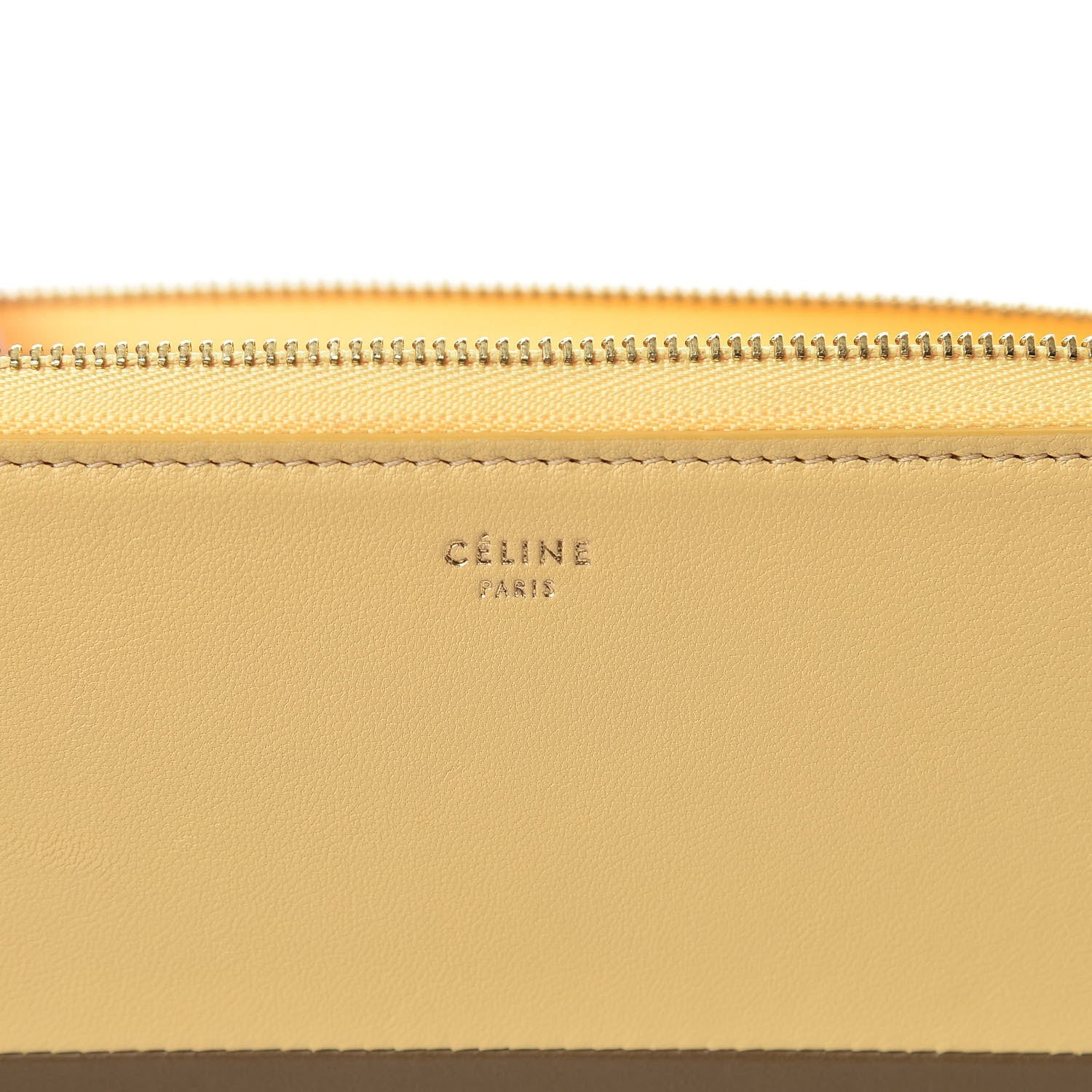 Celine Lambskin Large Zip Around Multifunction Wallet Butter 6 of 12